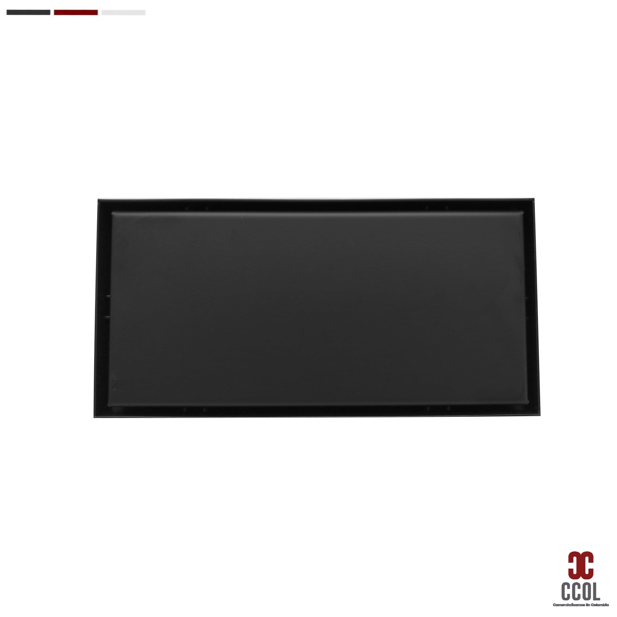 Rejilla Rectangular Piso Invisible Negro 30x10 2