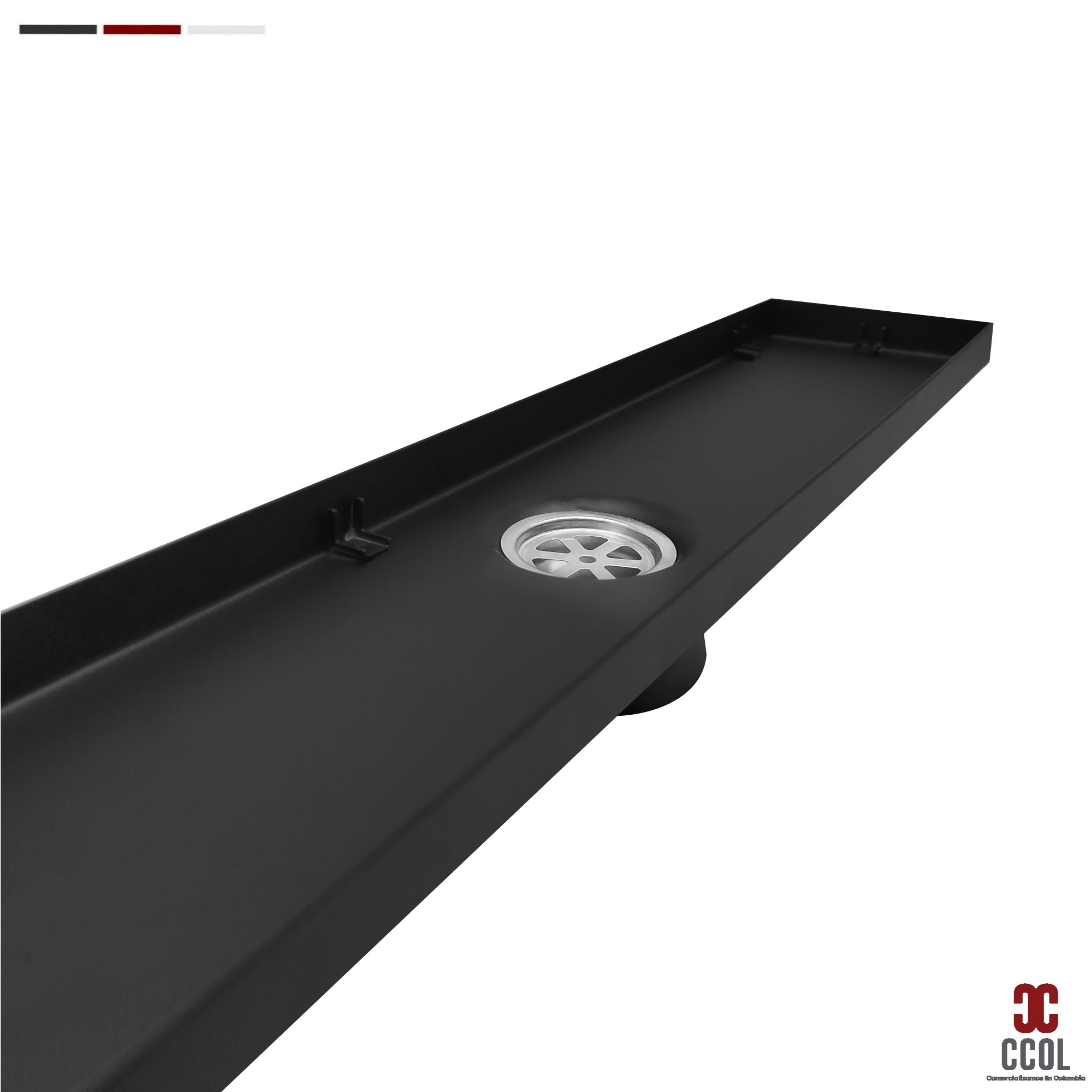 Rejilla Rectangular Piso Invisible Negro 30x10 2