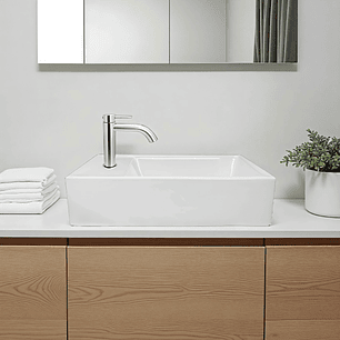 Combo Lavamanos Nappo + Grifería Agua Fría + Push Con Sifón