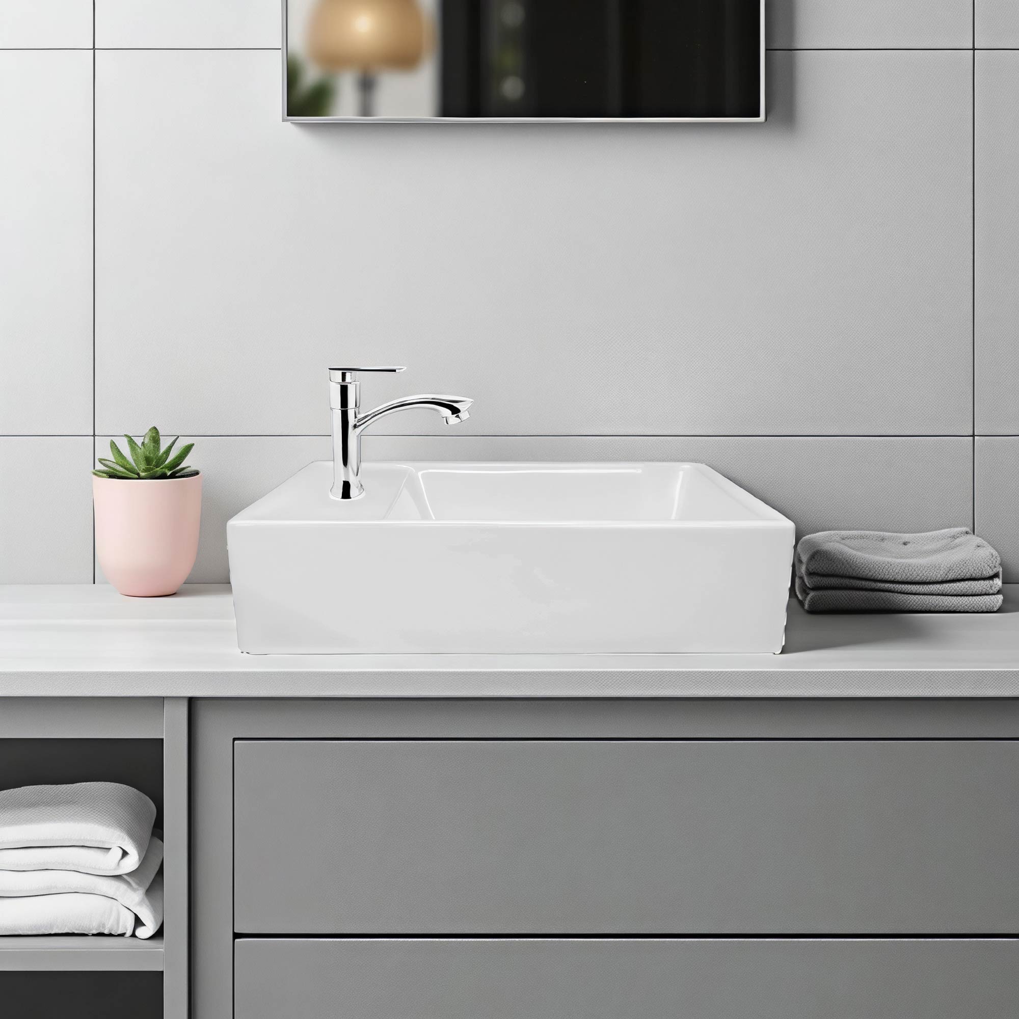 Combo Lavamanos Rectangular Pequeño + Accesorios *b*