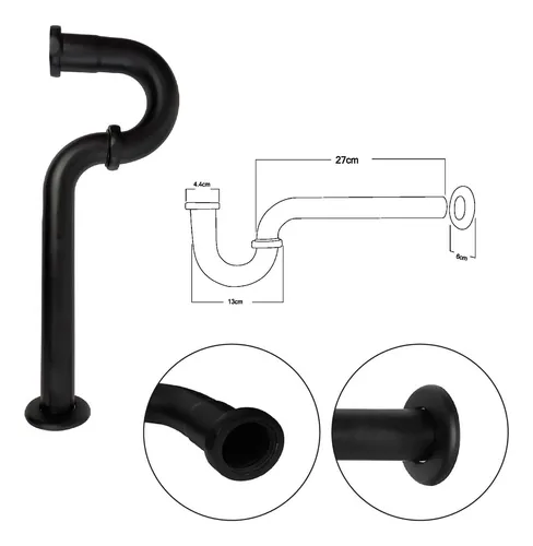 Combo Lavamanos Rectangular + Griferia Agua Fría Negro C676