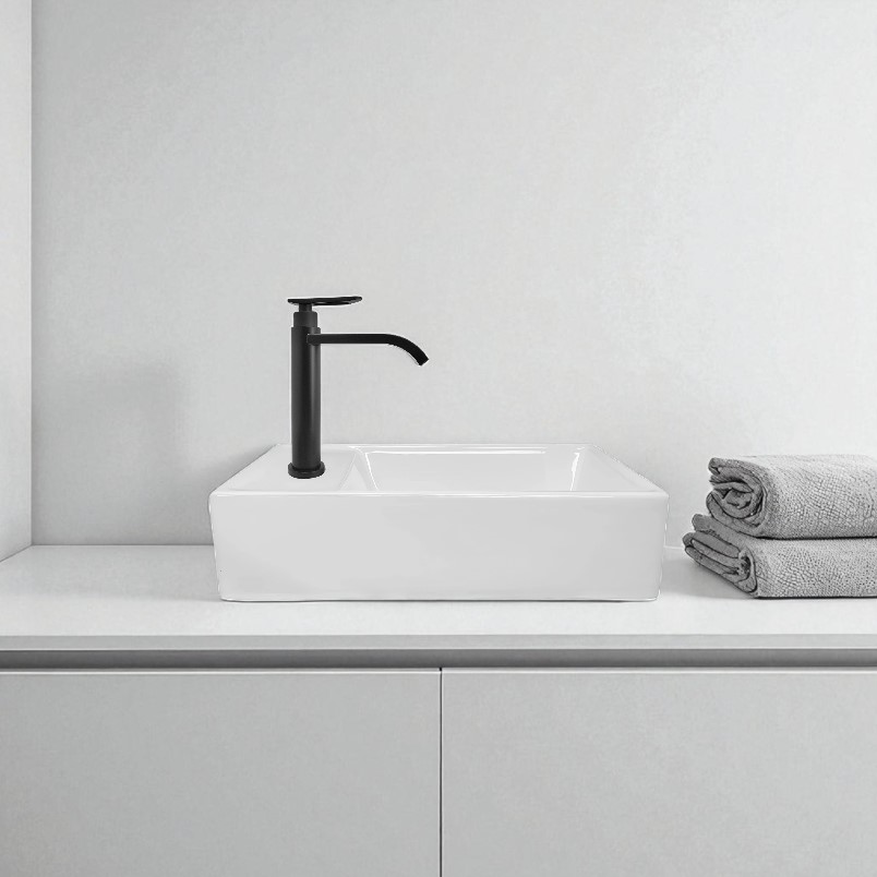 Lavamanos Pequeño Rectangular Nappo+griferia Agua Fria C678