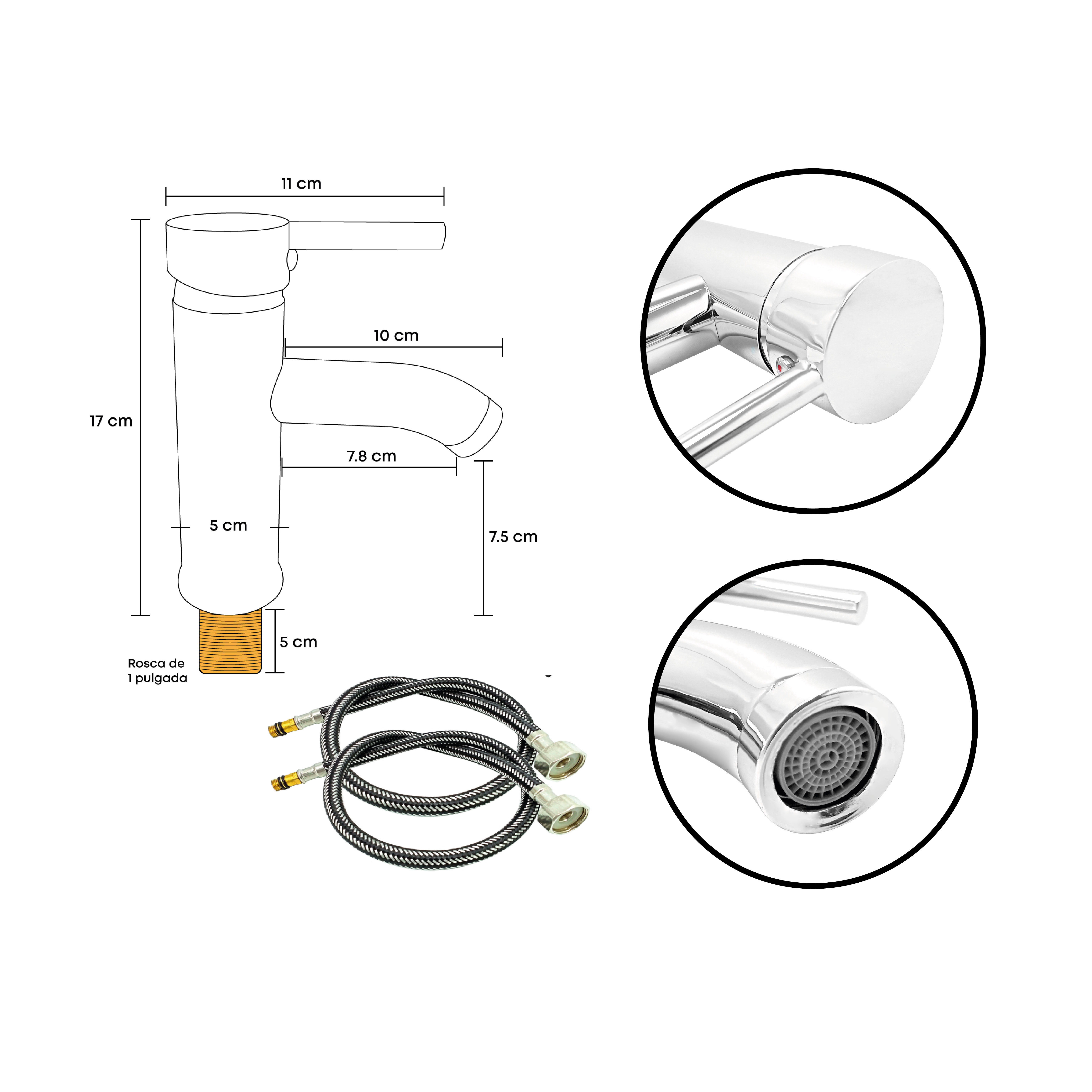 Lavamanos Pequeño Rectangular Nappo+griferia Mezcladora C685