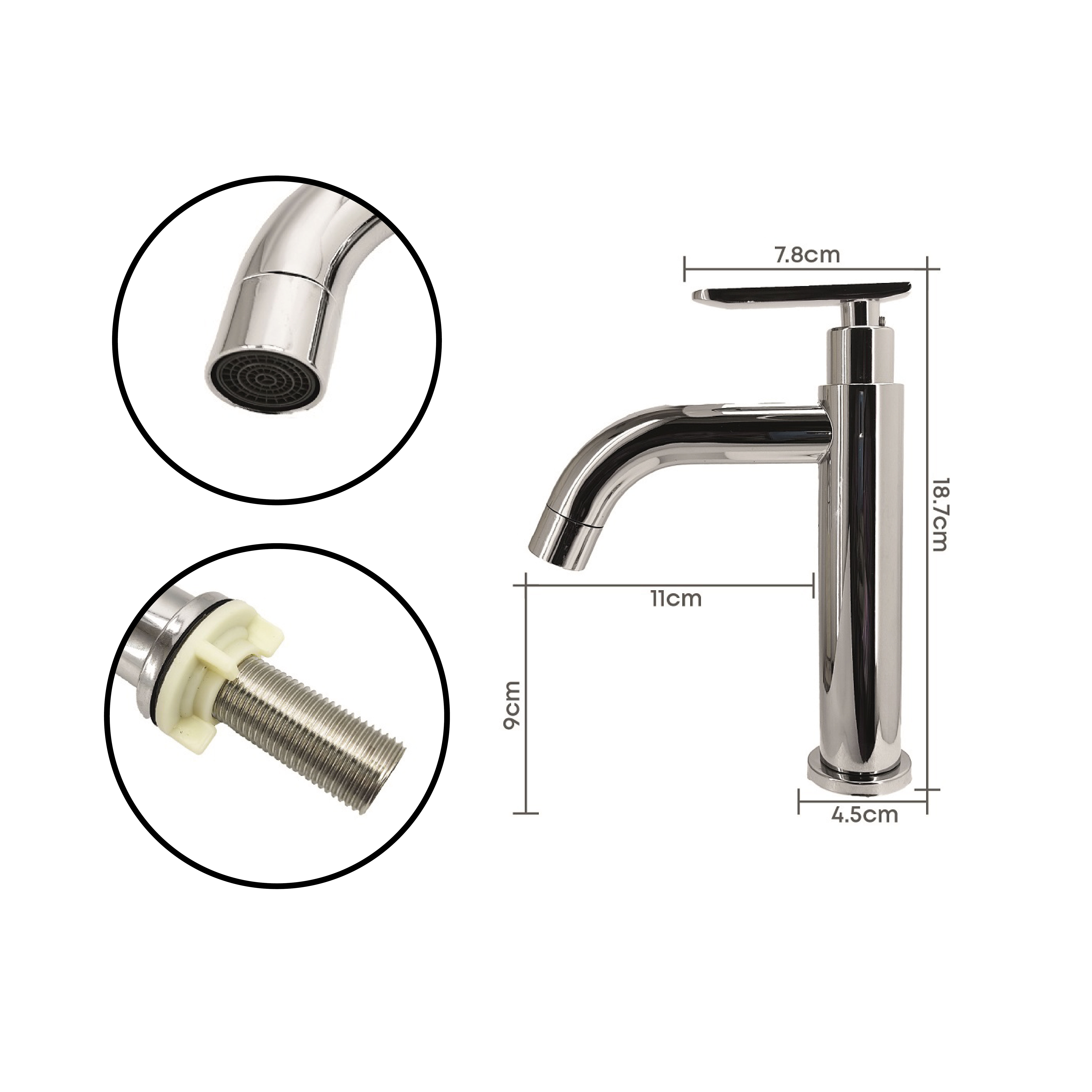 Combo Lavamanos Nappo + Grifería Agua Fria Cromo C687