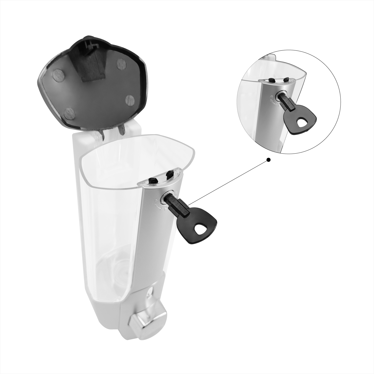 Dispensador De Jabon ABS Gris- CCOL 350 ML