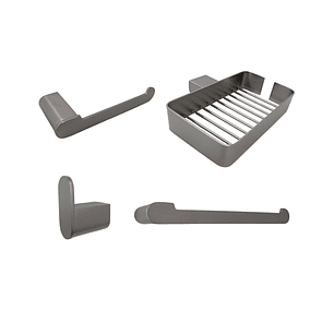 Set Accesorios Gris Cobalto X4 Piezas