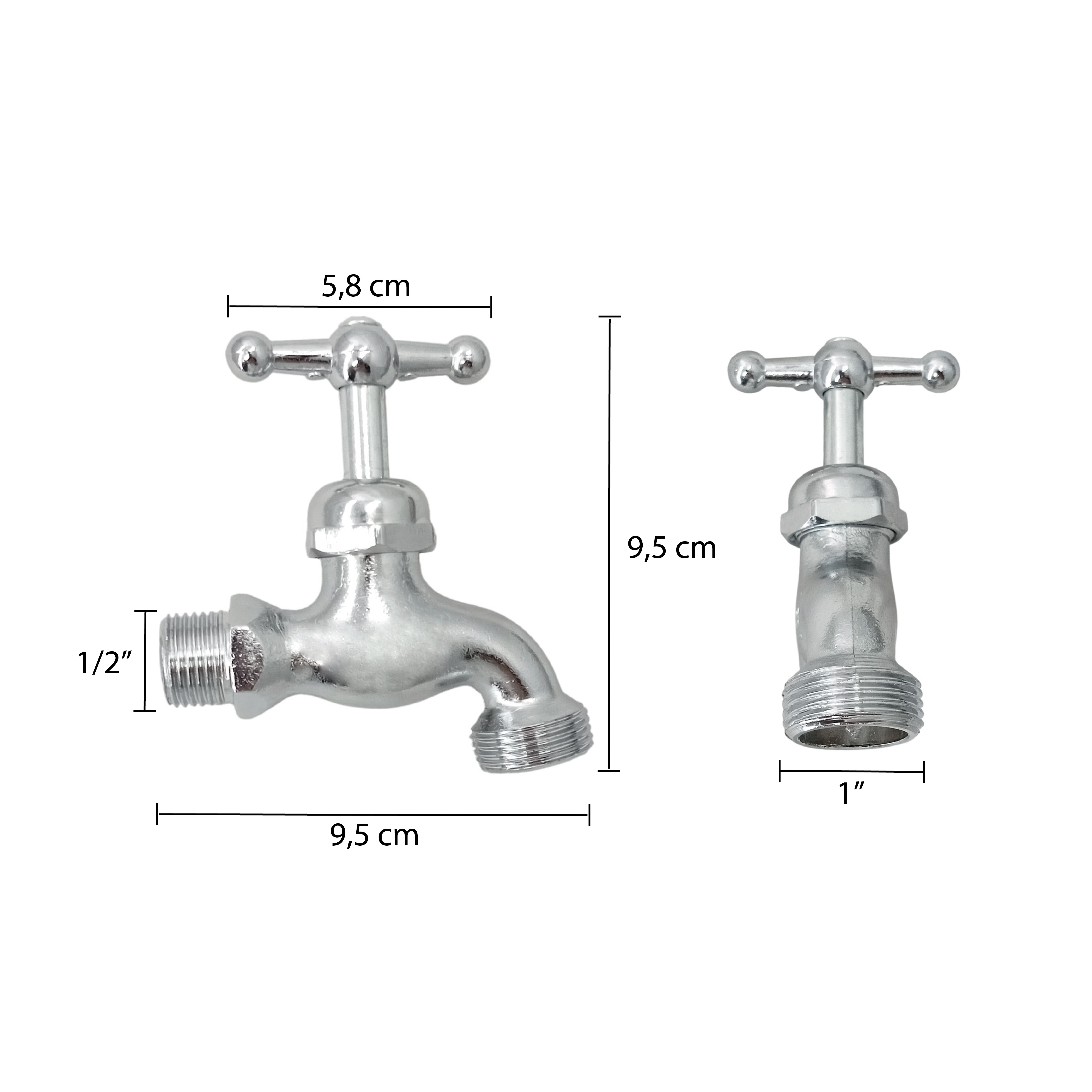 Llave Jardín Cromada Zamak Ccol