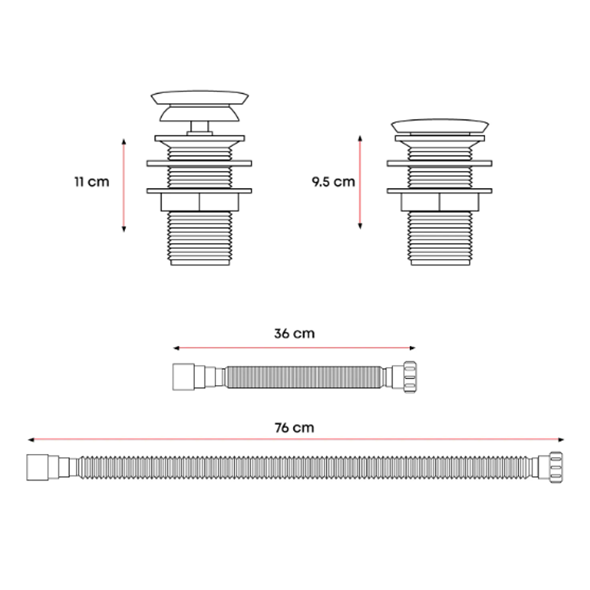 Combo Placa Lavamanos 71x46 +griferia +push Integrado C305