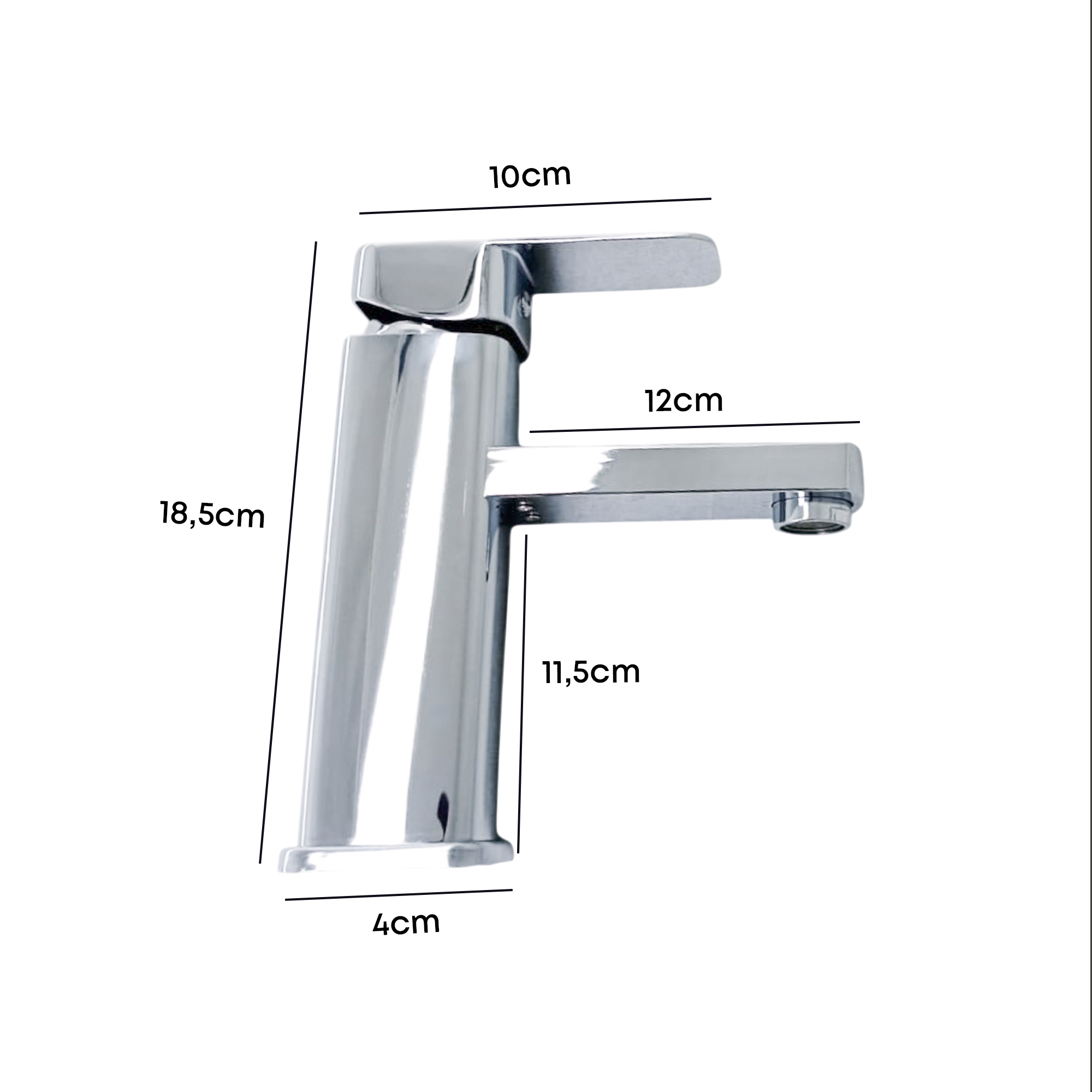 Griferia Mezclador Poste Bajo Cromado Lavamanos D21