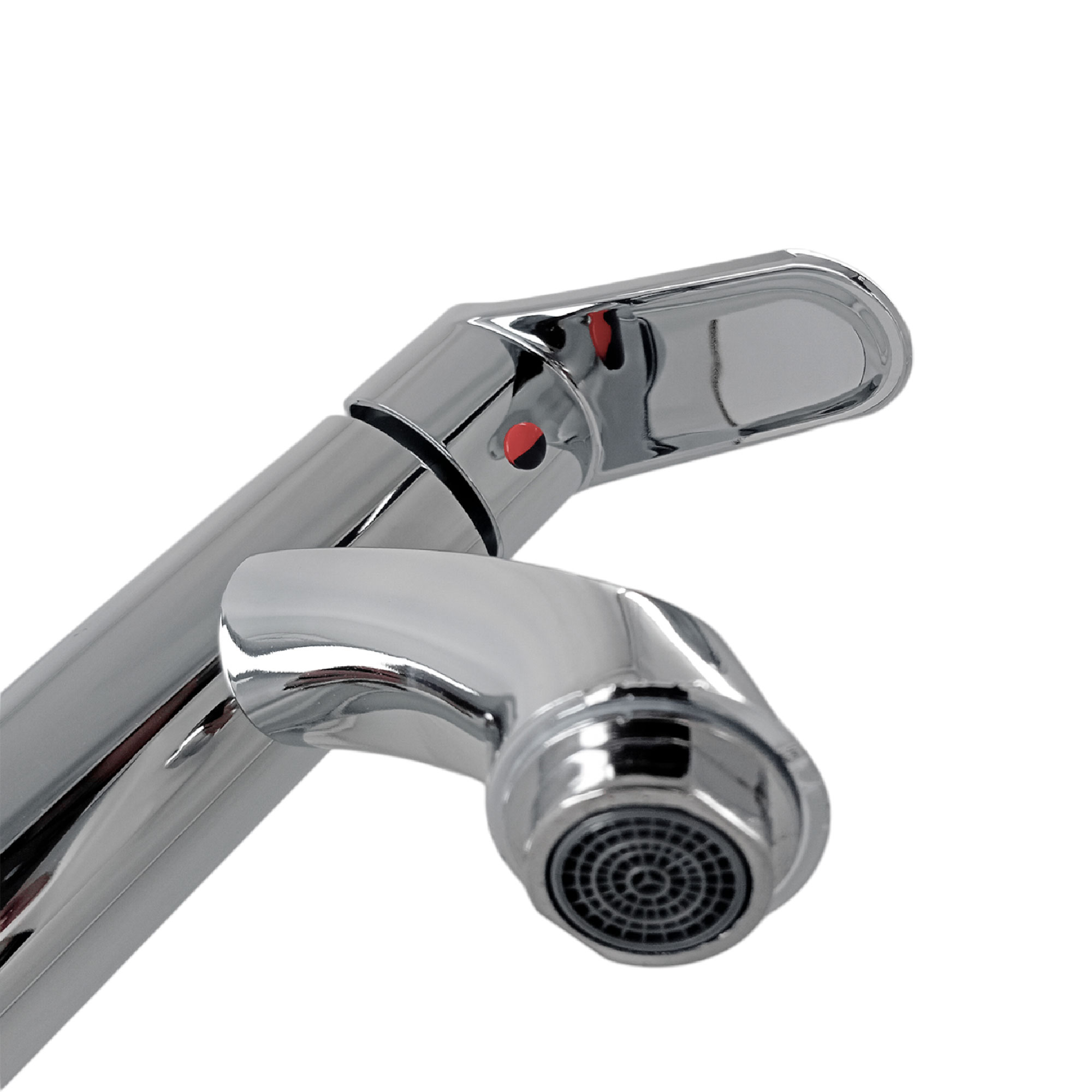 Grifería Mezclador Poste Alto Cromado Lavamanos