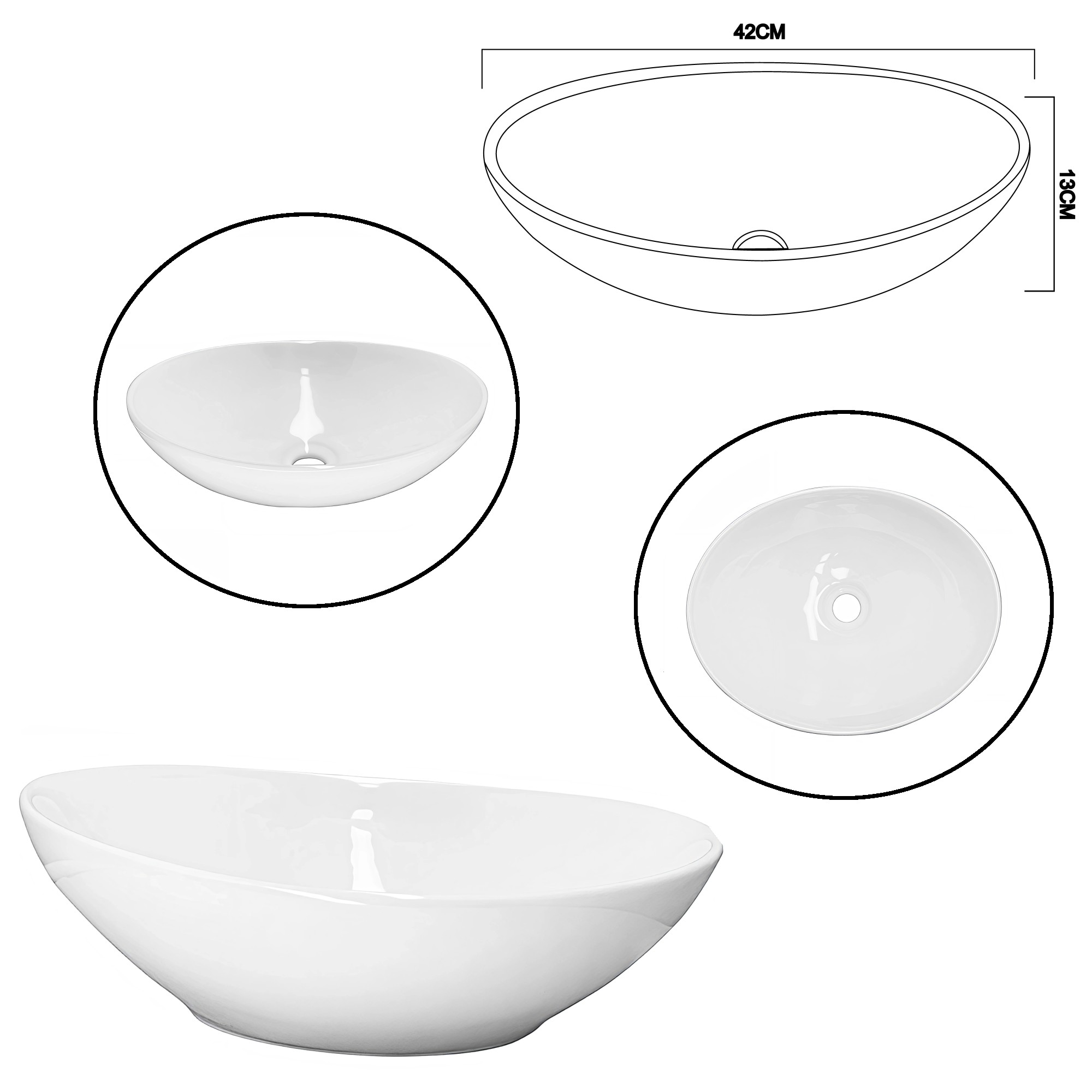 Combo Lavamanos + Griferia Pico Plano + Push + Sifón