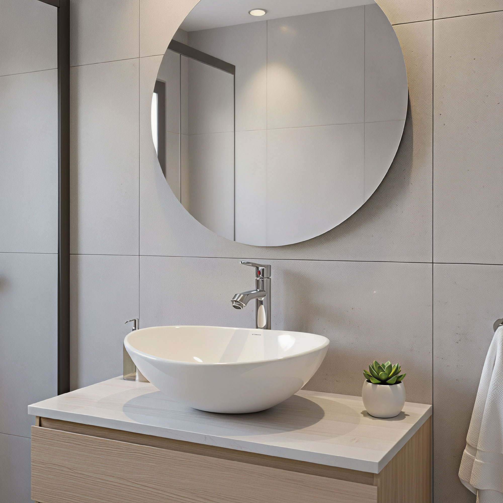 Combo Lavamanos + Griferia Pico Plano + Push + Sifón