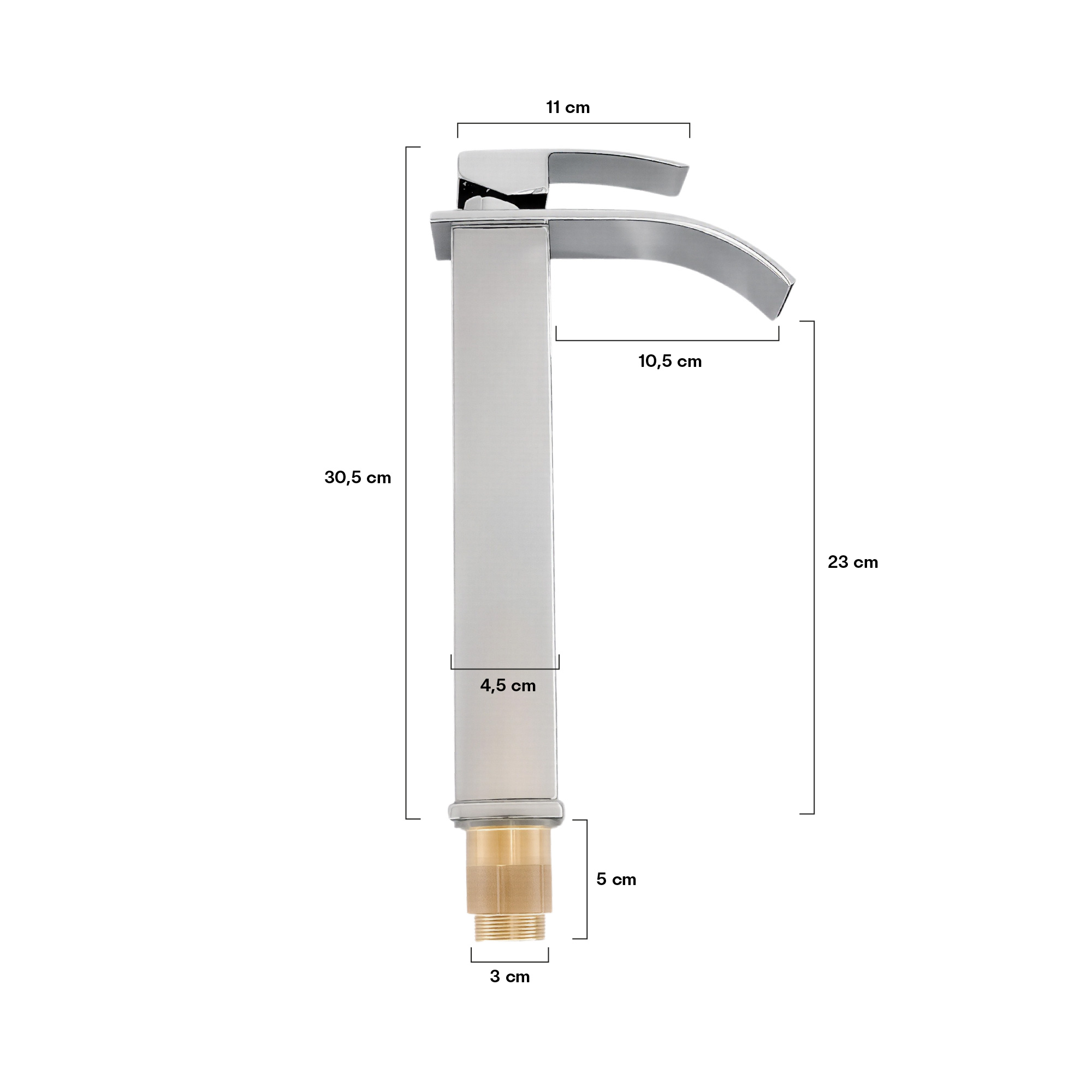Griferia De Agua Caliente Y Fría Cascada Ultrafina
