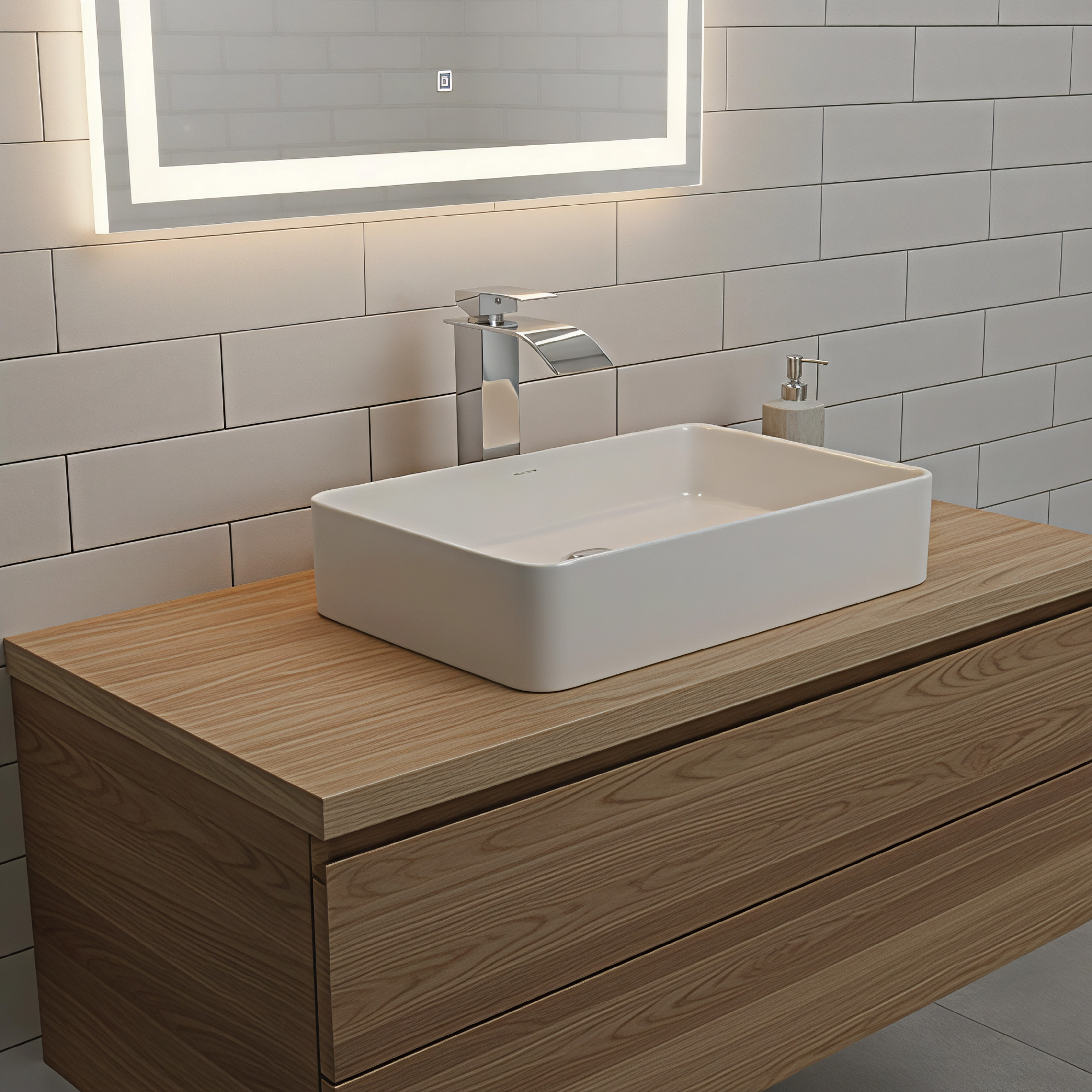 Griferia De Agua Caliente Y Fría Cascada Ultrafina