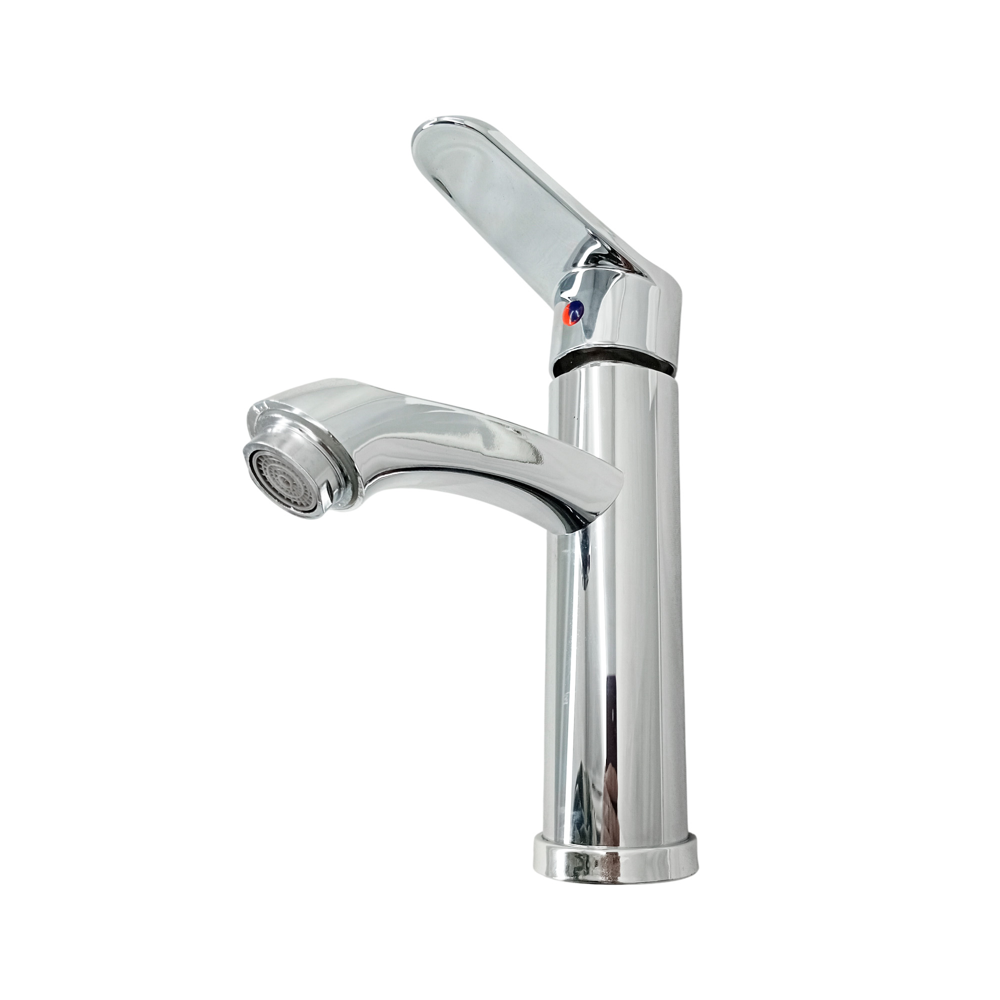 Griferia Lavamanos Monocontrol Mezclador Pico Semicurvo