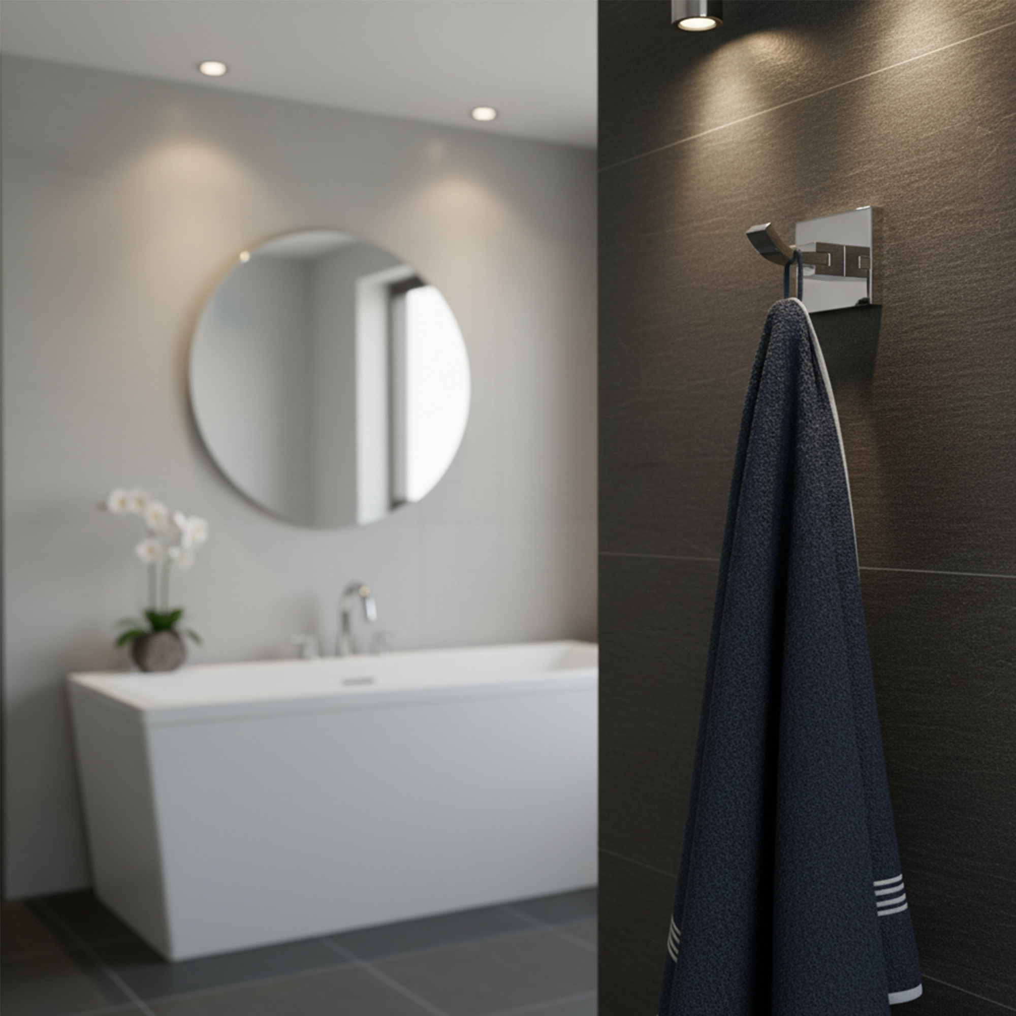 Perchero Bronce Base Cuadrada