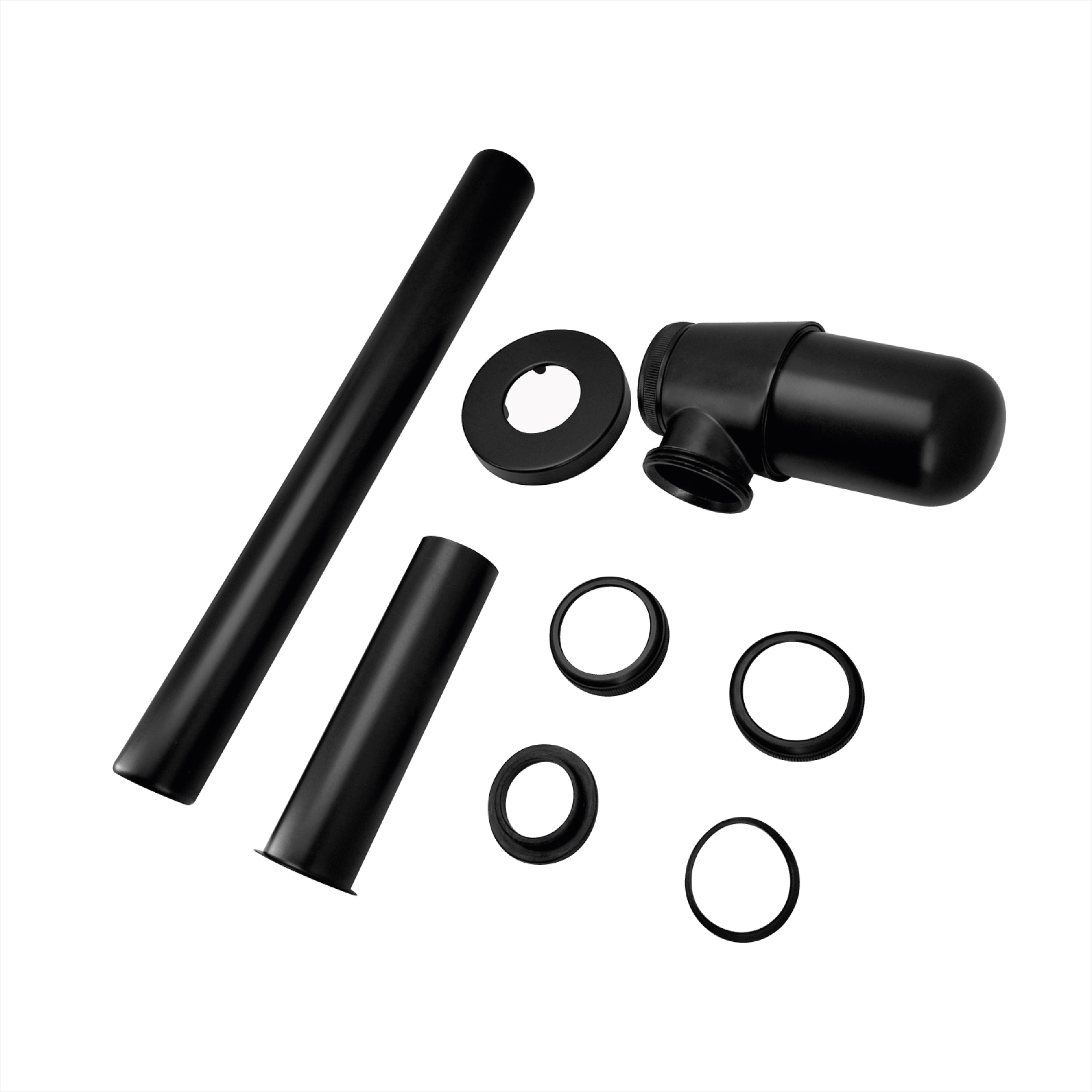 Sifon Rigido Negro Para Lavaplatos Zinc 1 1/4