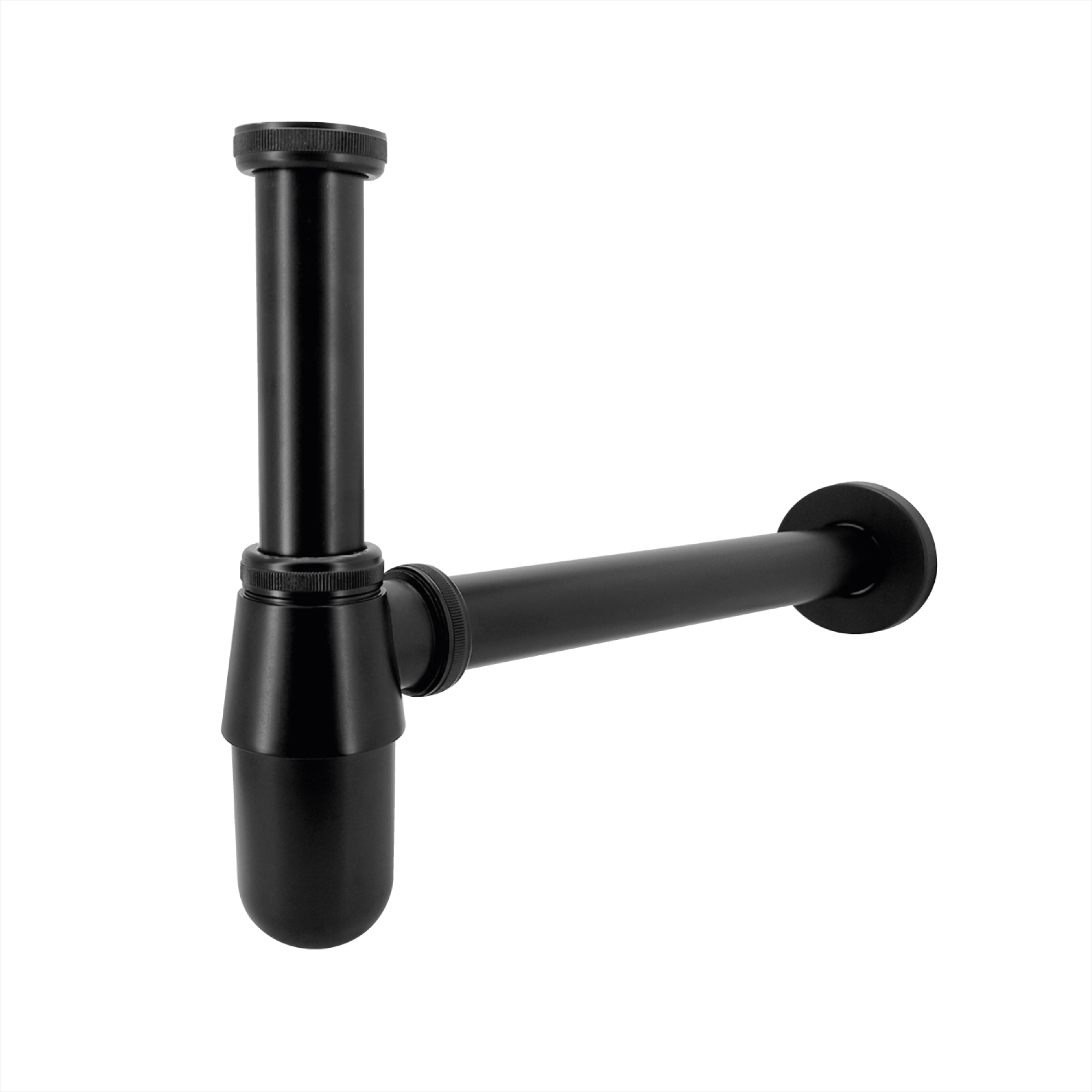 Sifon Rigido Negro Para Lavaplatos Zinc 1 1/4