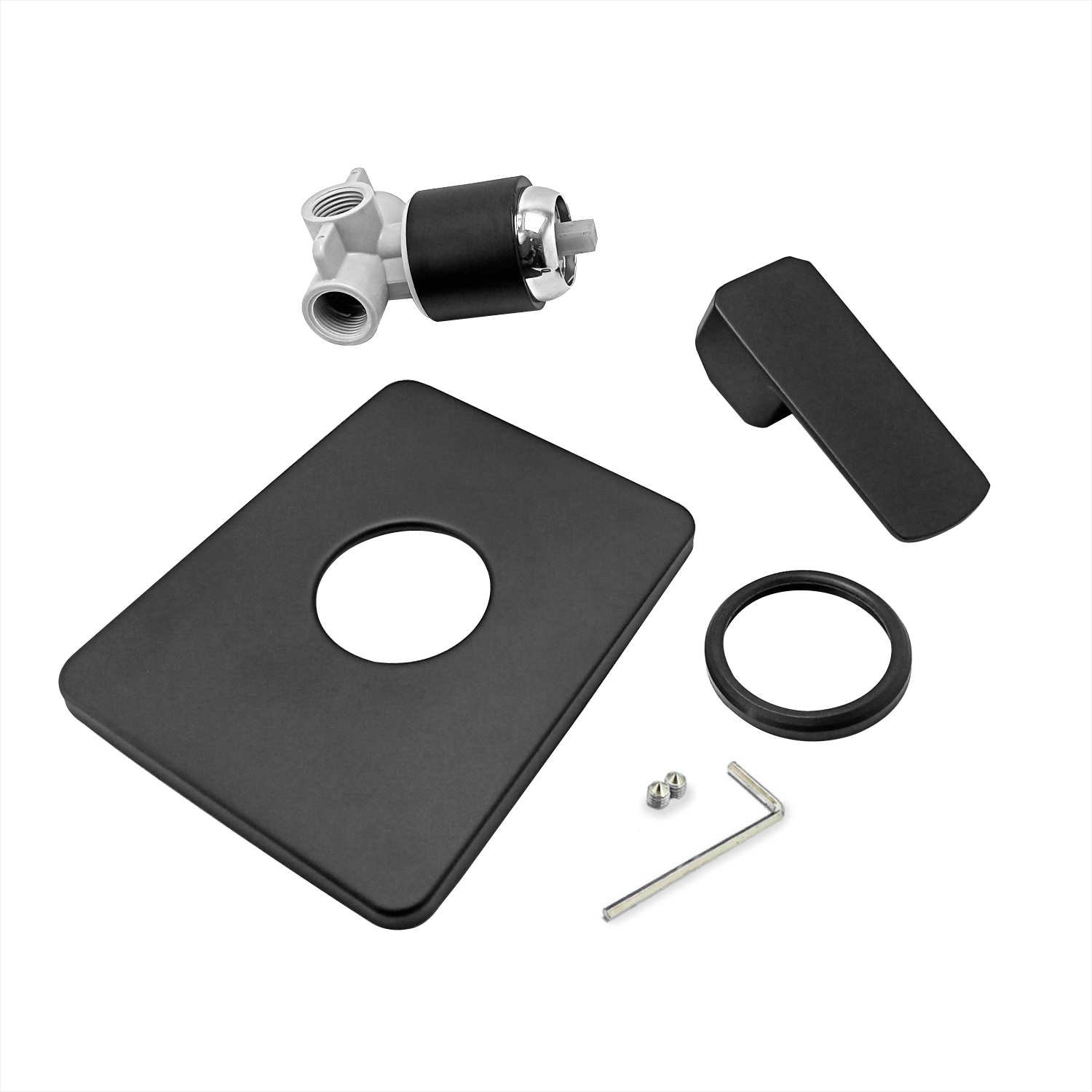 Kit Ducha Cuadrada 30cm + Mezclador + Brazo 40cm C1110