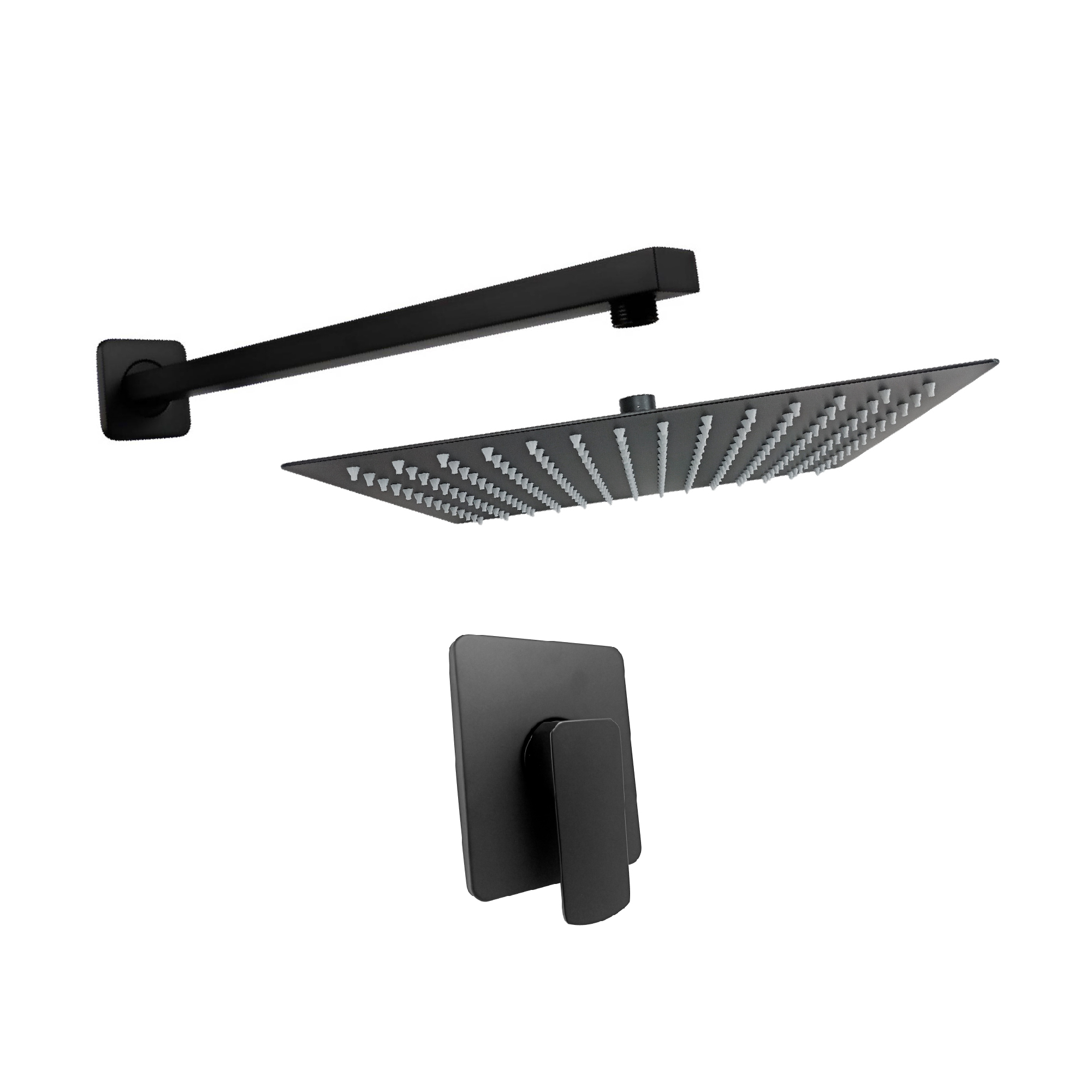 Kit Ducha Cuadrada 30cm + Mezclador + Brazo 40cm C1110