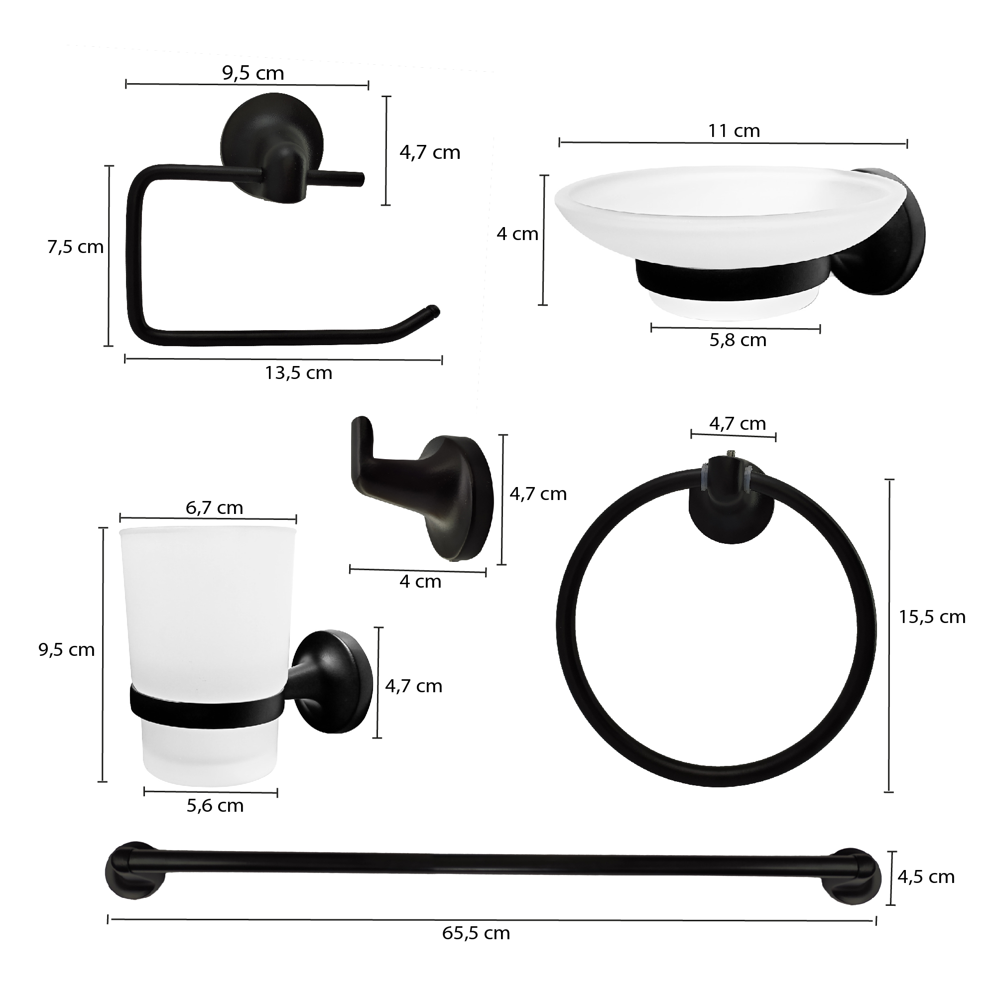 Accesorio 6 Piezas Ccol Moon Negro