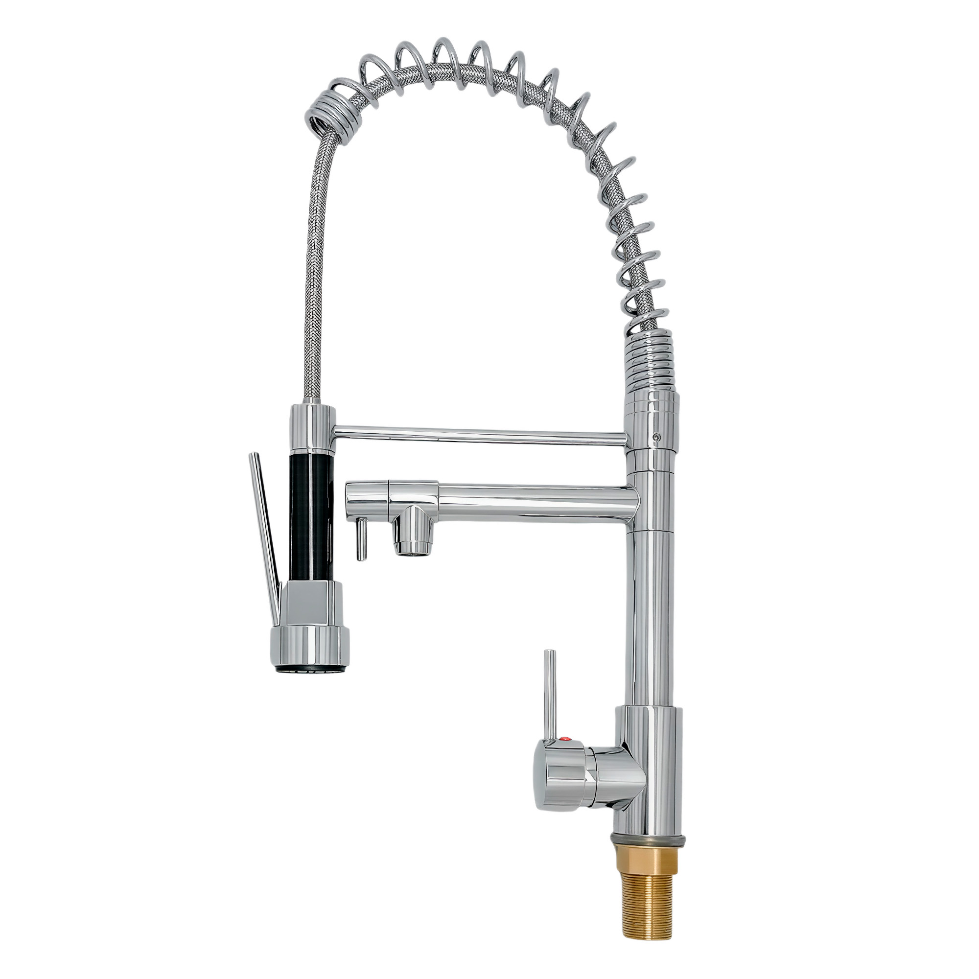 Griferia Mezclador Profesional Doble Grifo Titanium