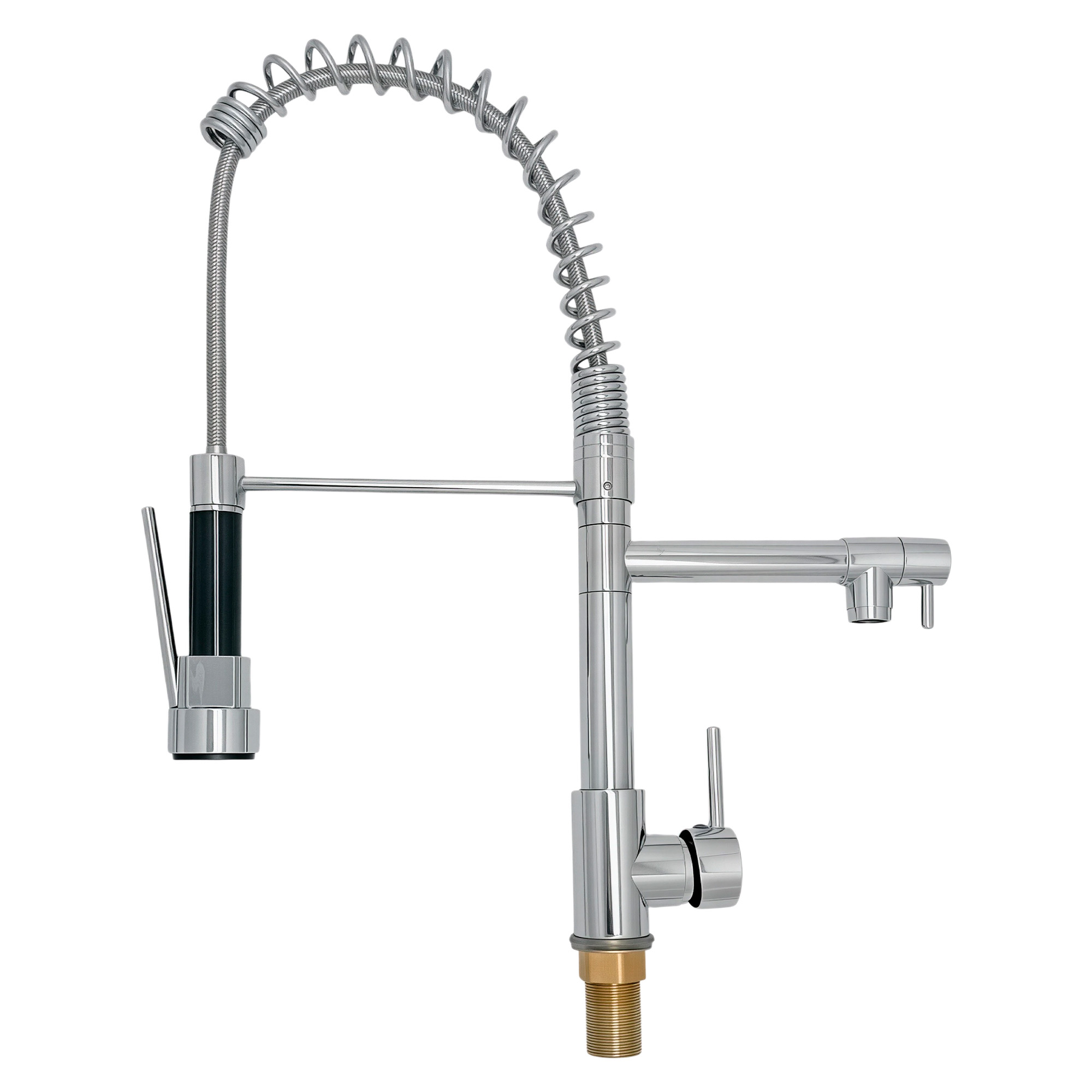 Griferia Mezclador Profesional Doble Grifo Titanium