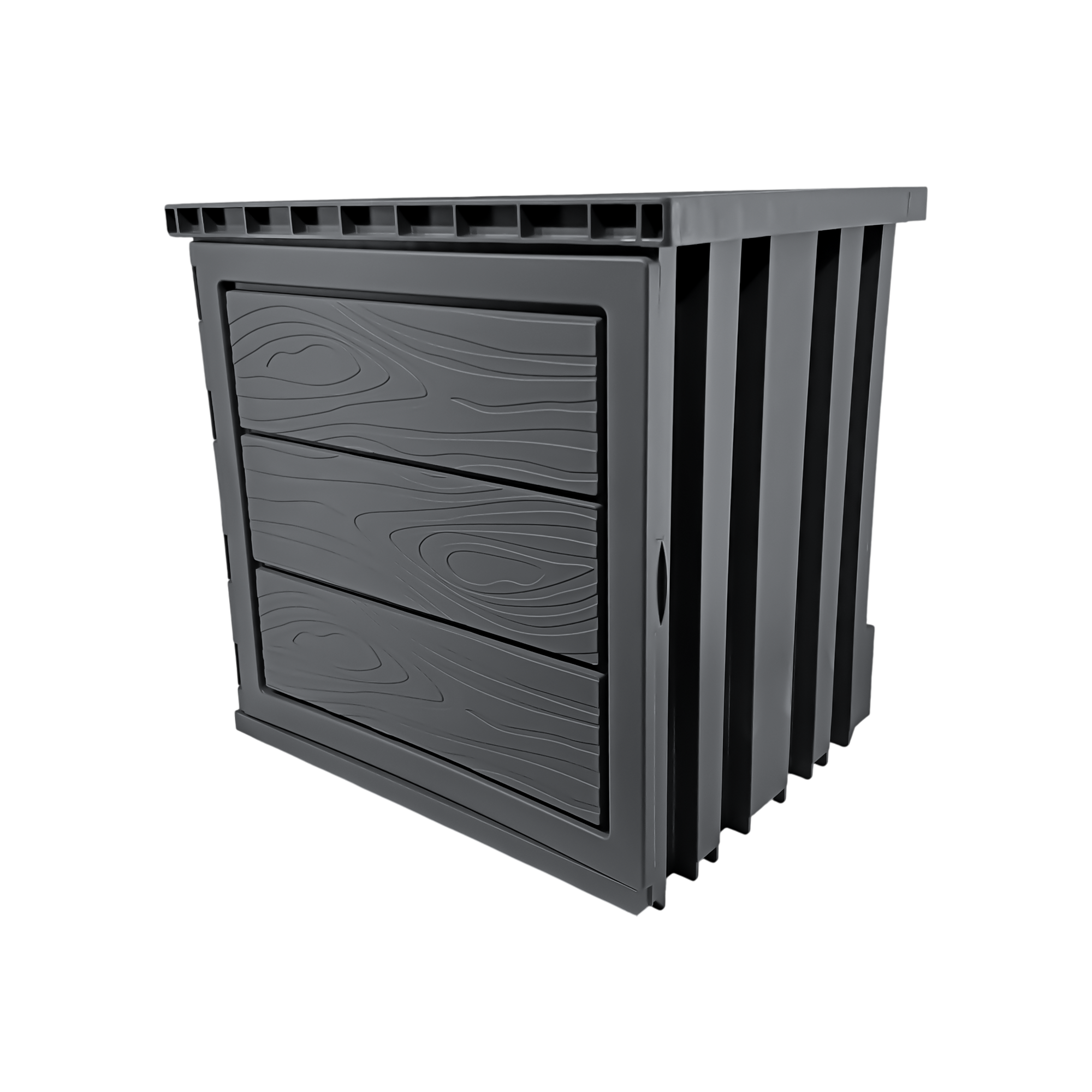 Mueble Flotante En PVC Con Tapa Gris