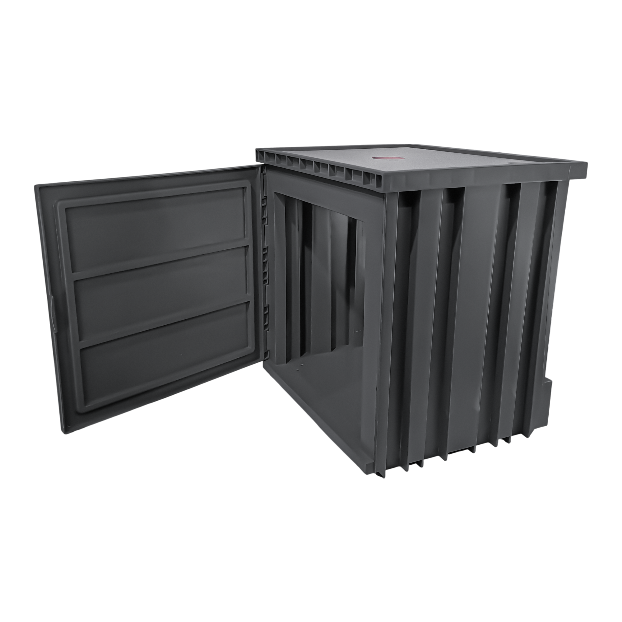 Mueble Flotante En PVC Con Tapa Gris