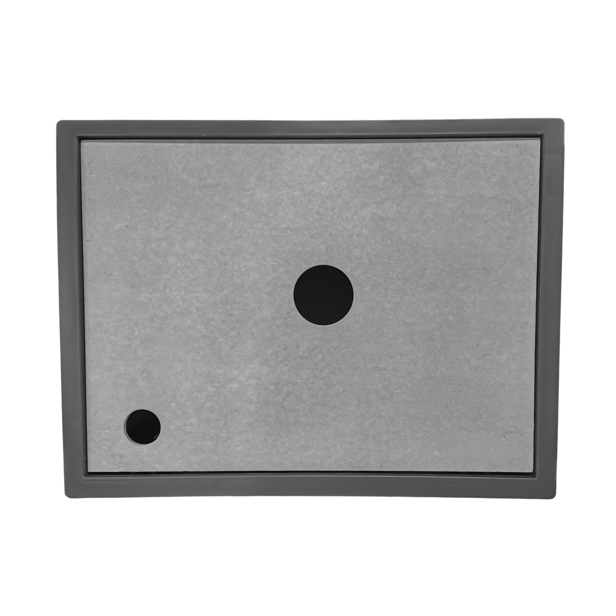 Mueble Flotante En PVC Con Tapa Gris