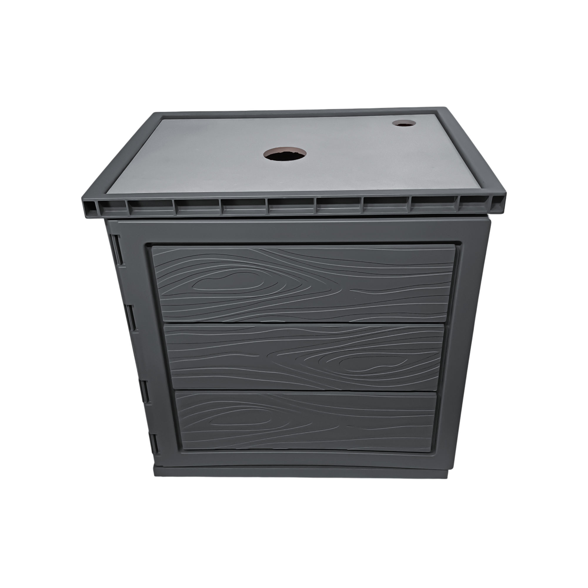 Mueble Flotante En PVC Con Tapa Gris