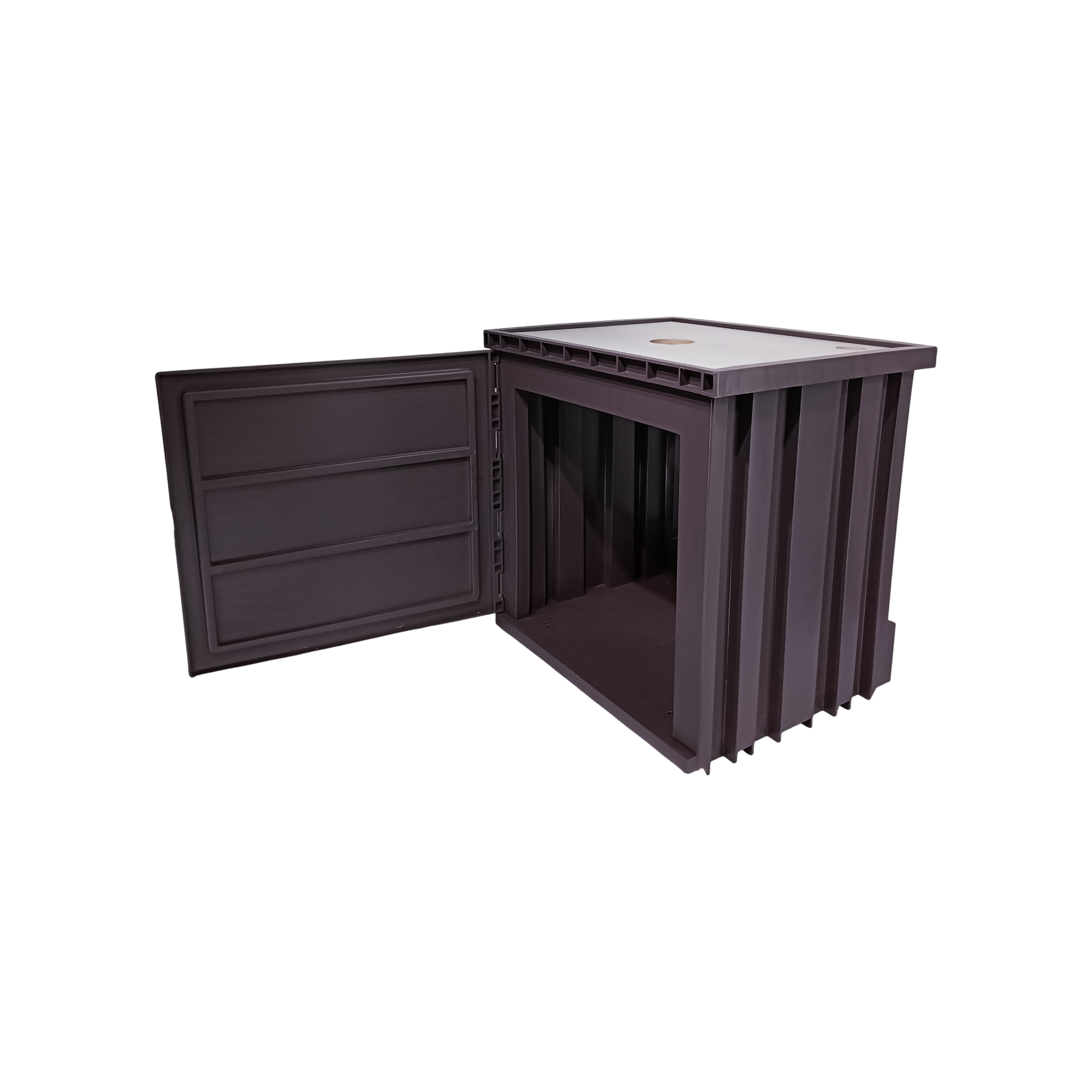 Mueble Flotante En PVC Con Tapa Marrón