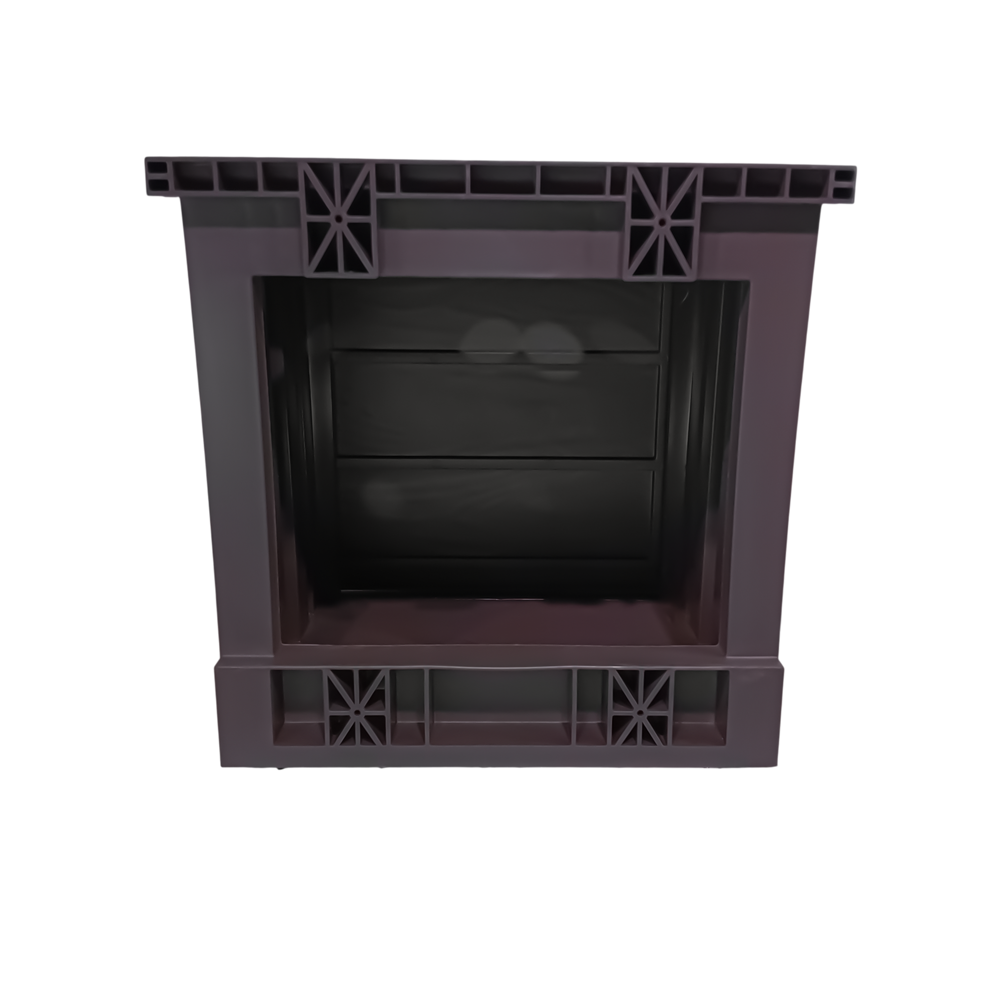 Mueble Flotante En PVC Con Tapa Marrón