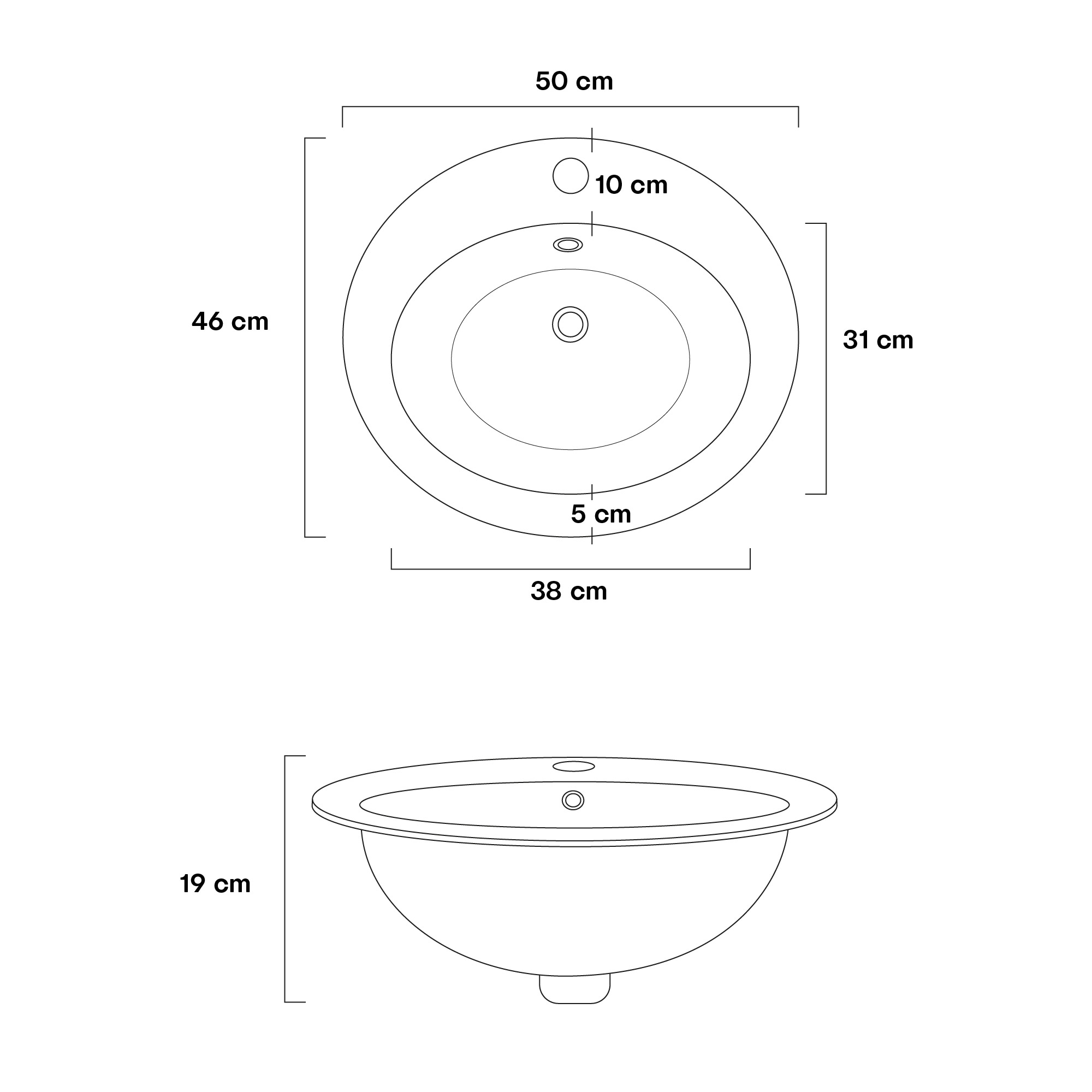 Lavamanos Empotrar Marsella Blanco Absoluto Marsella