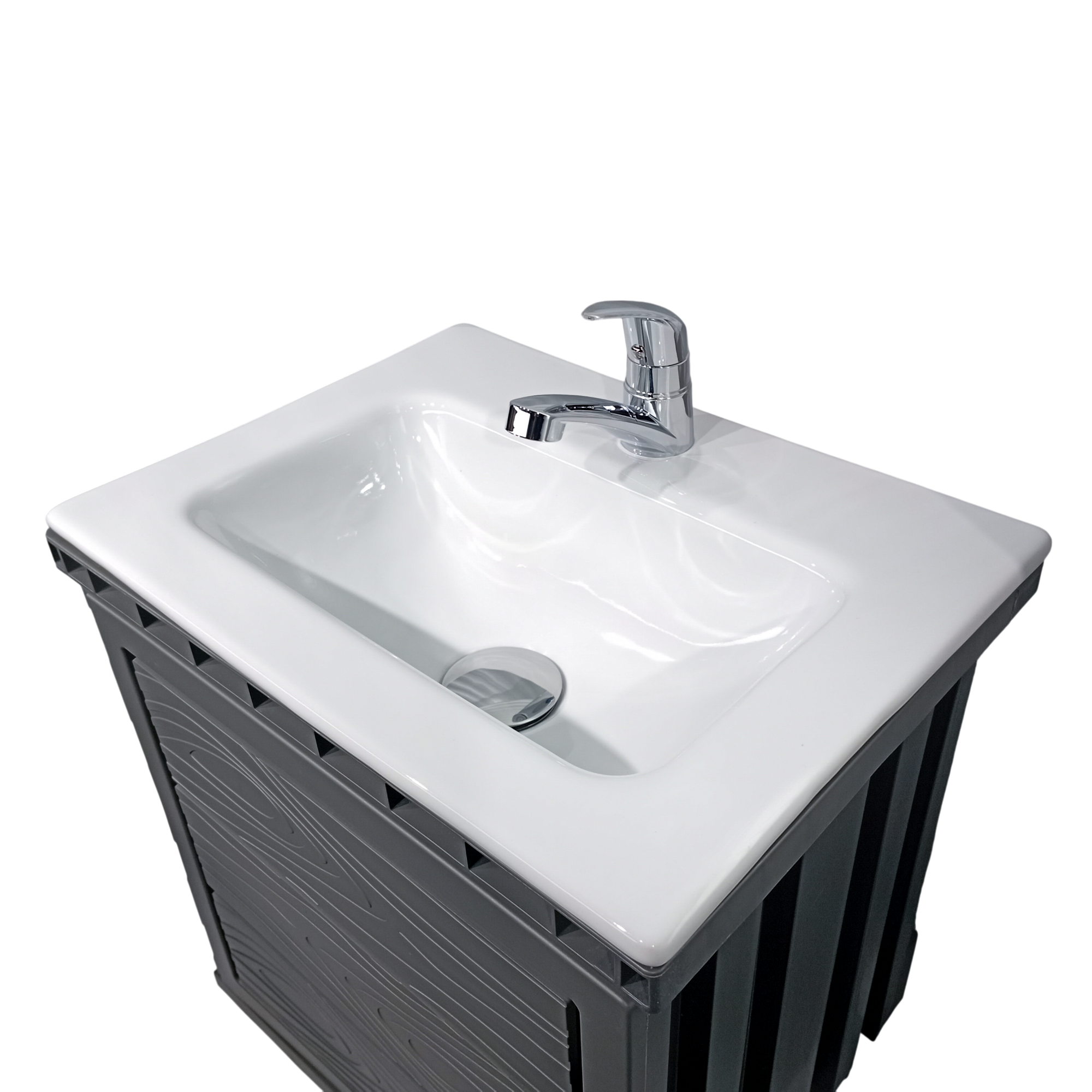 Kit Mueble en PVC + Lavamanos + Grifería  CCOL1112