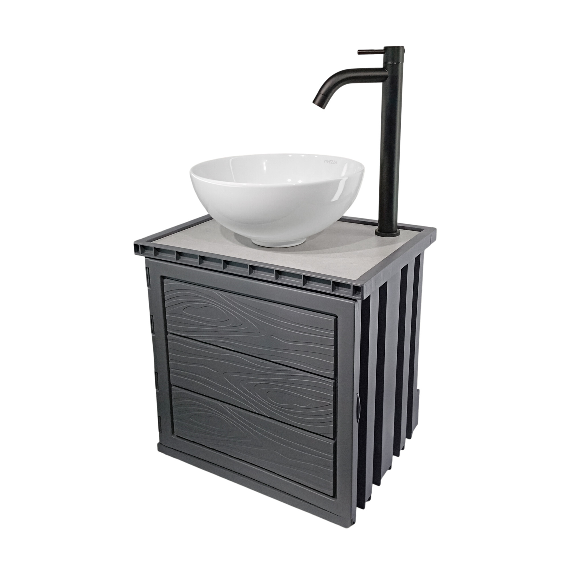 Kit Mueble PVC + Lavamanos + Griferia C1141