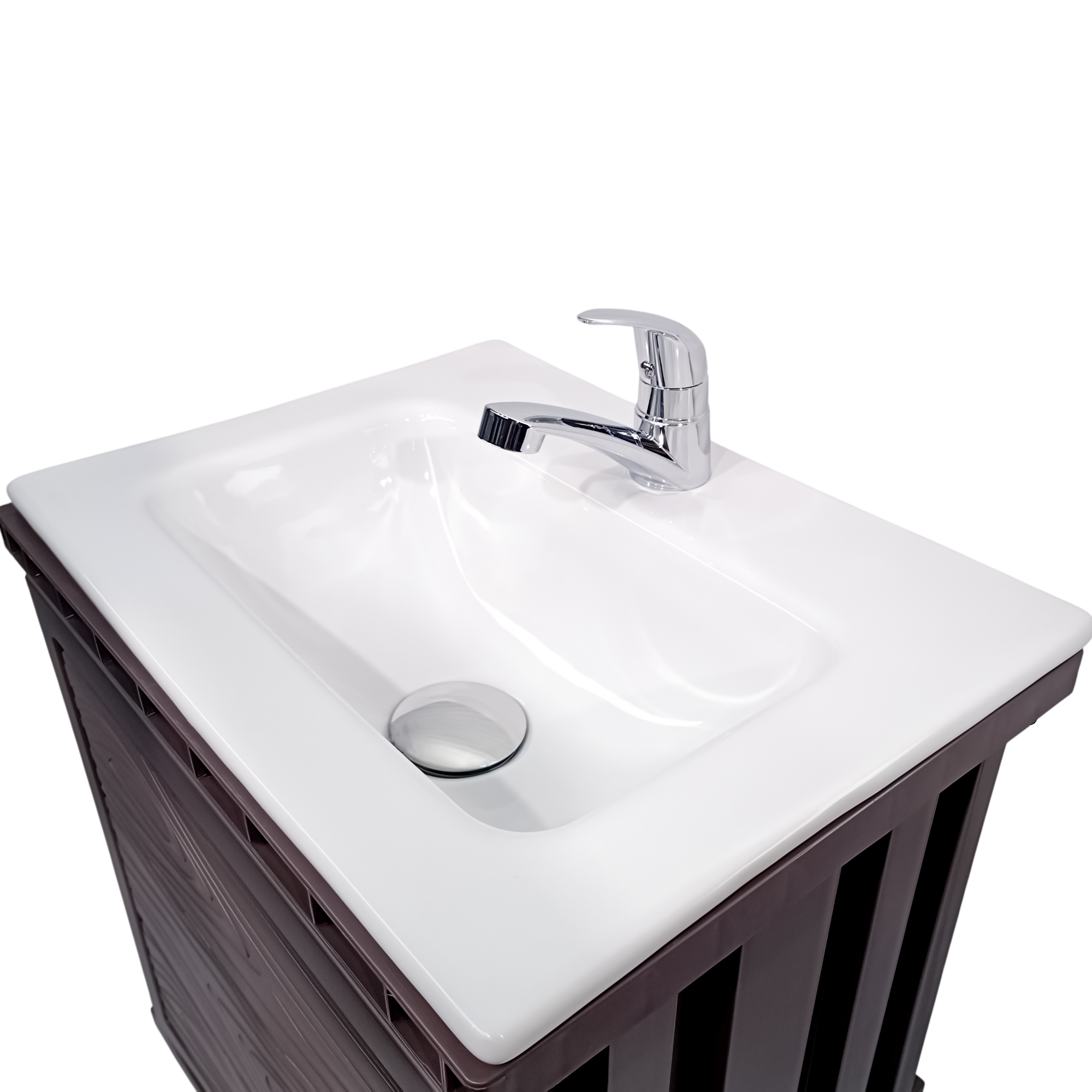 Kit Mueble En PVC + Lavamanos + Grifería  CCOL1113