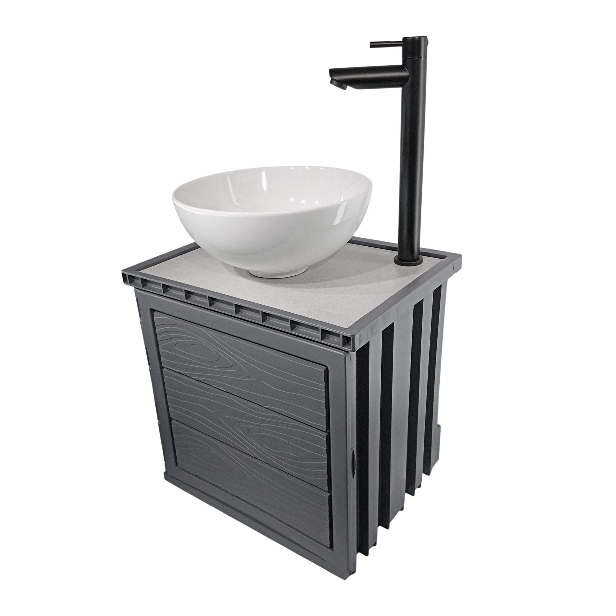 Kit Mueble PVC + Lavamanos + Griferia C1142