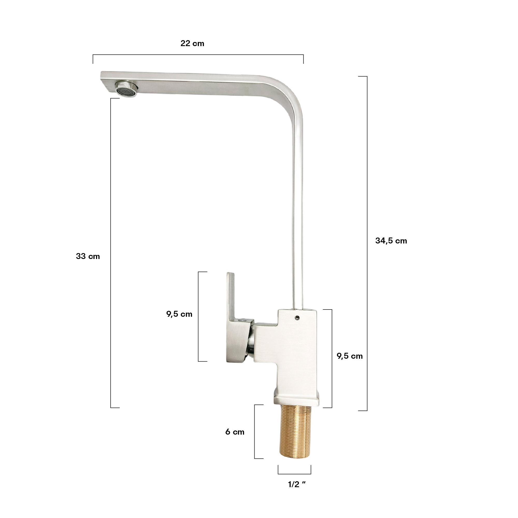 Griferia Lavaplatos Mezclador Monomando Satinada D13