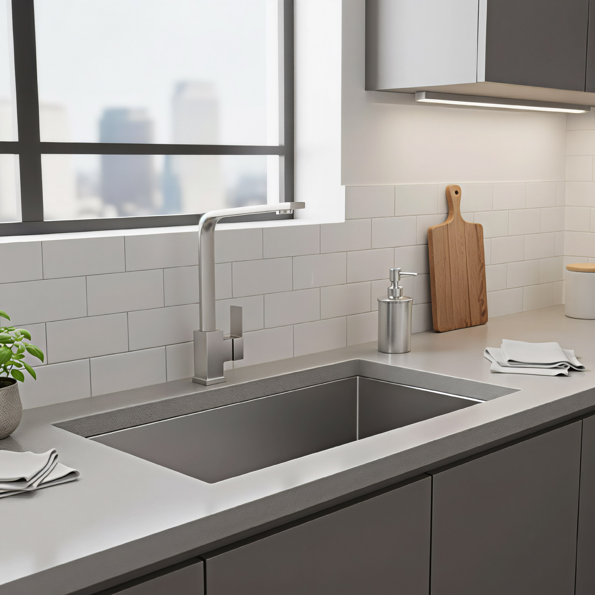 Griferia Lavaplatos Mezclador Monomando Satinada D13