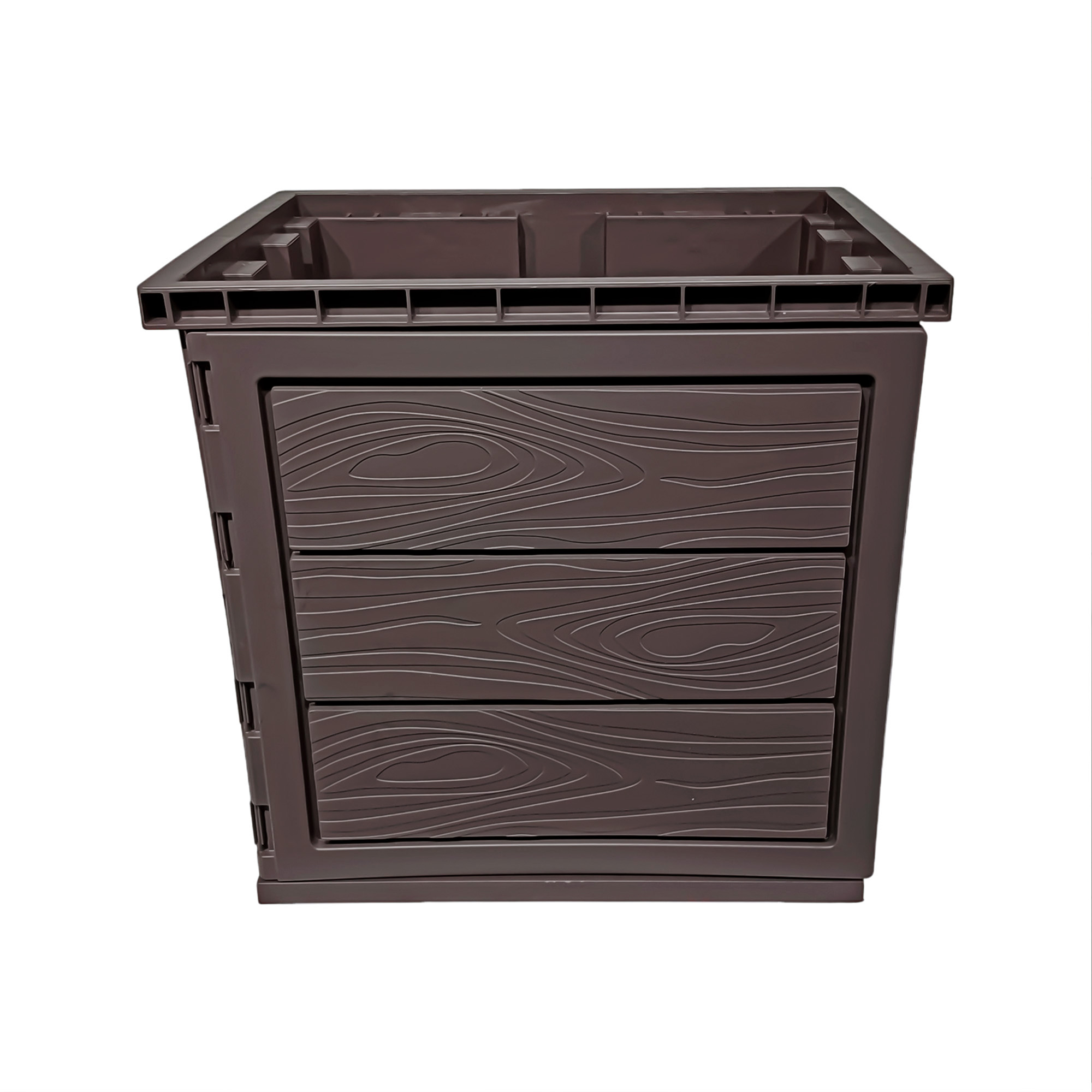 Mueble Flotante En Pvc Sin Tapa Marrón