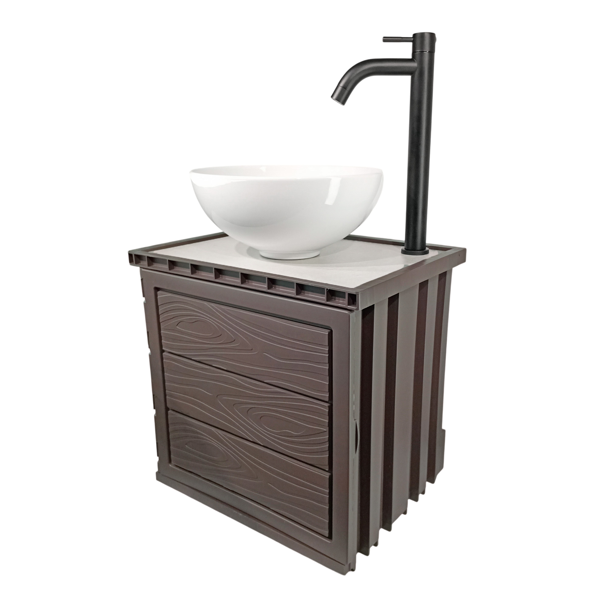 Kit Mueble Pvc + Lavamanos + Grifería C1151 