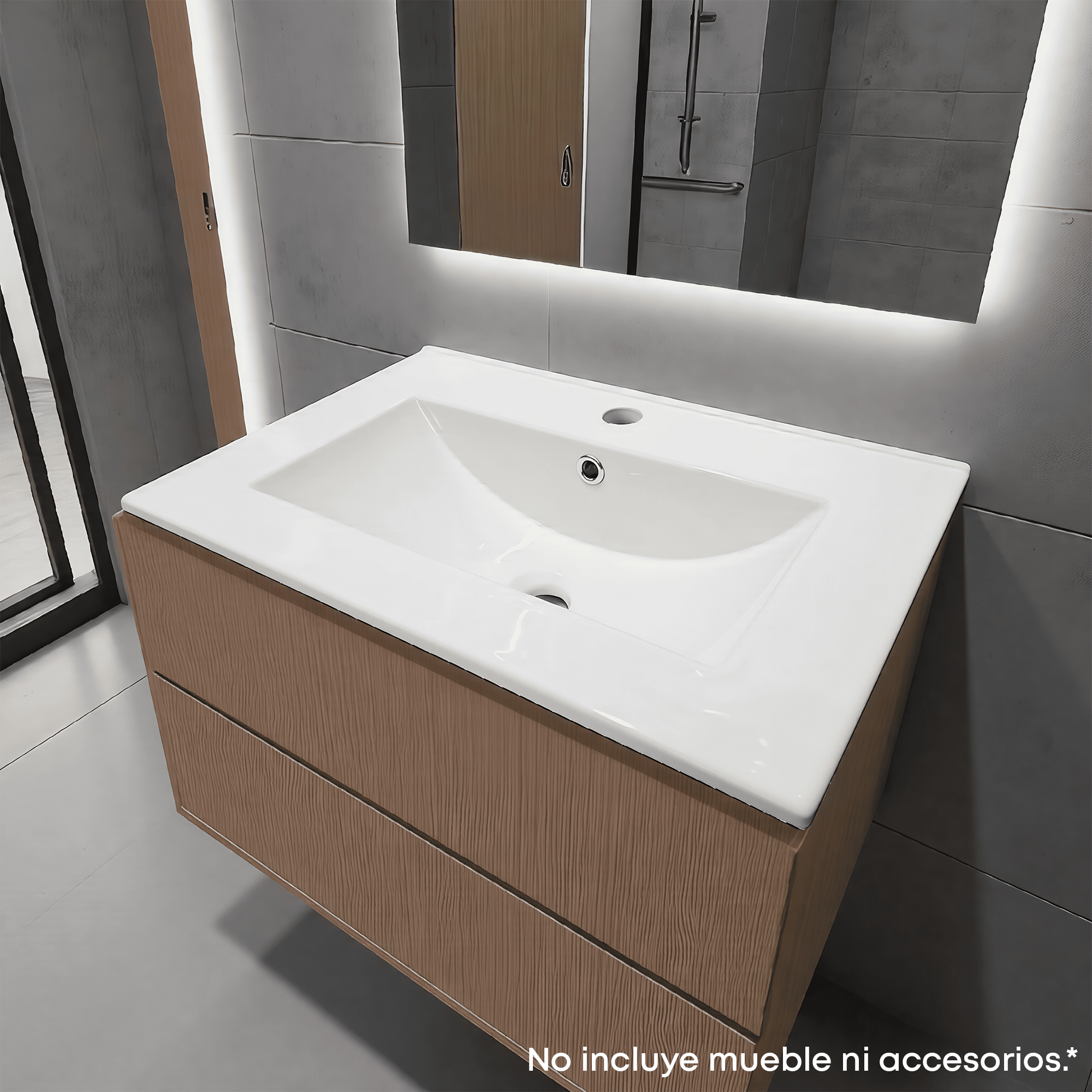 Placa Lavamanos Blanco Submontar 60x40x19cm