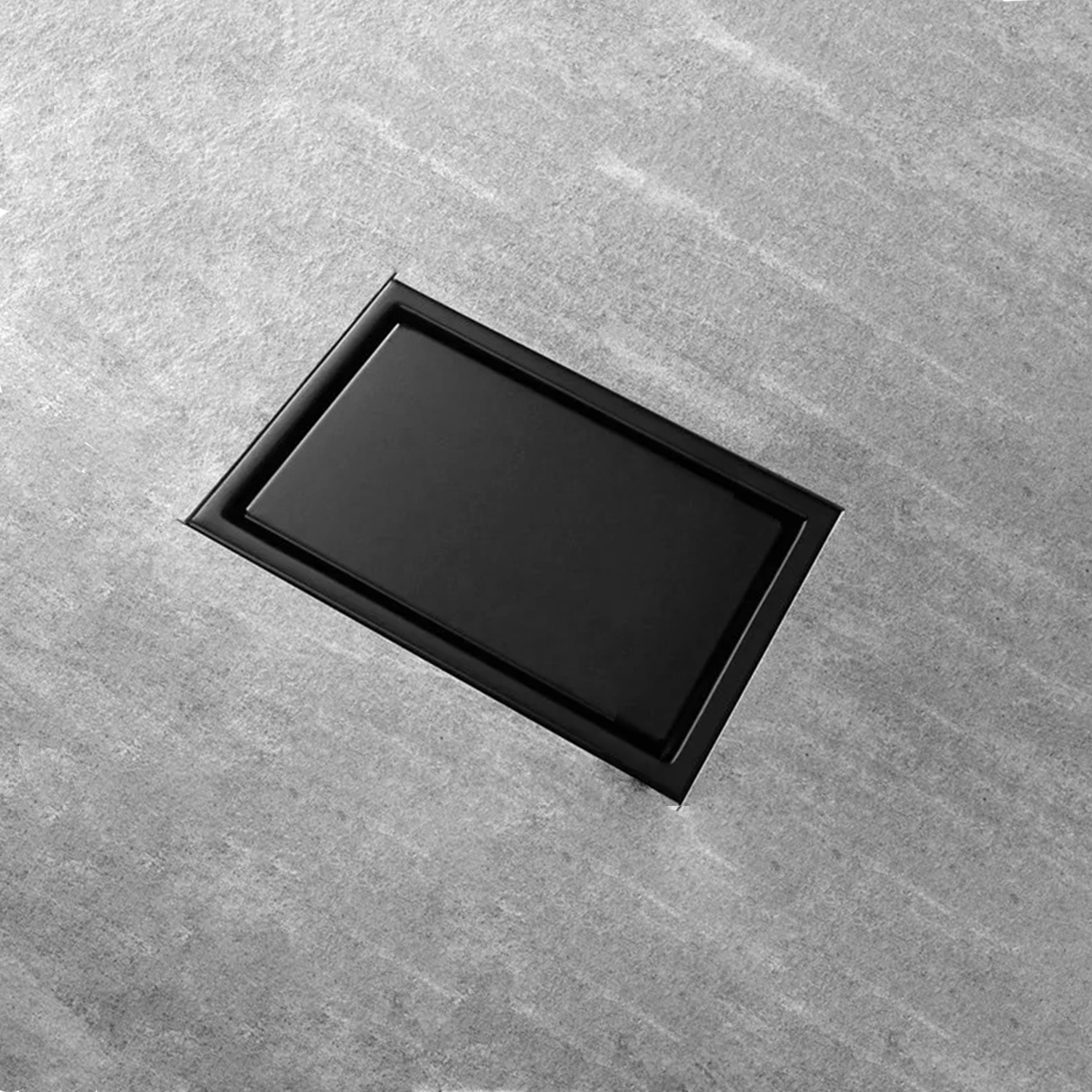 Rejilla Piso Invisible 20x10cm Negra