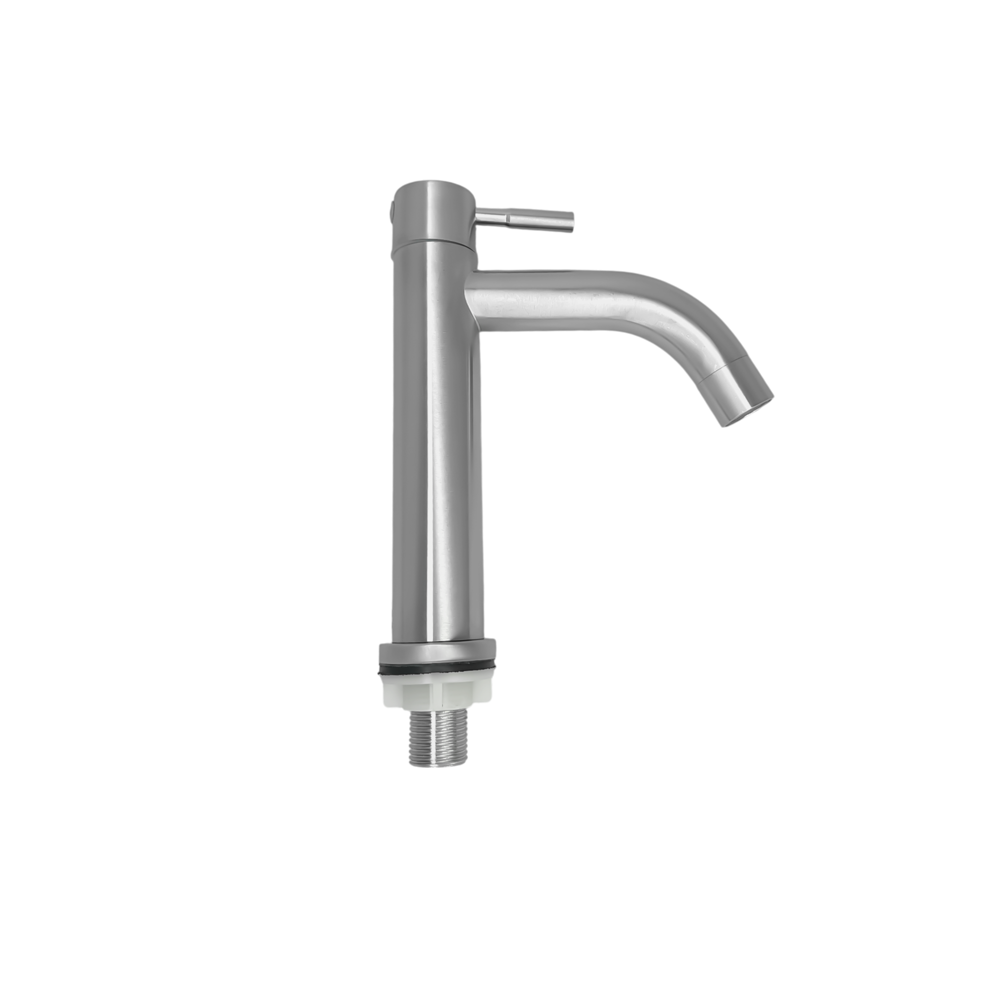 Grifería Lavamanos Baja Acero Inox 304 Pico Curvo