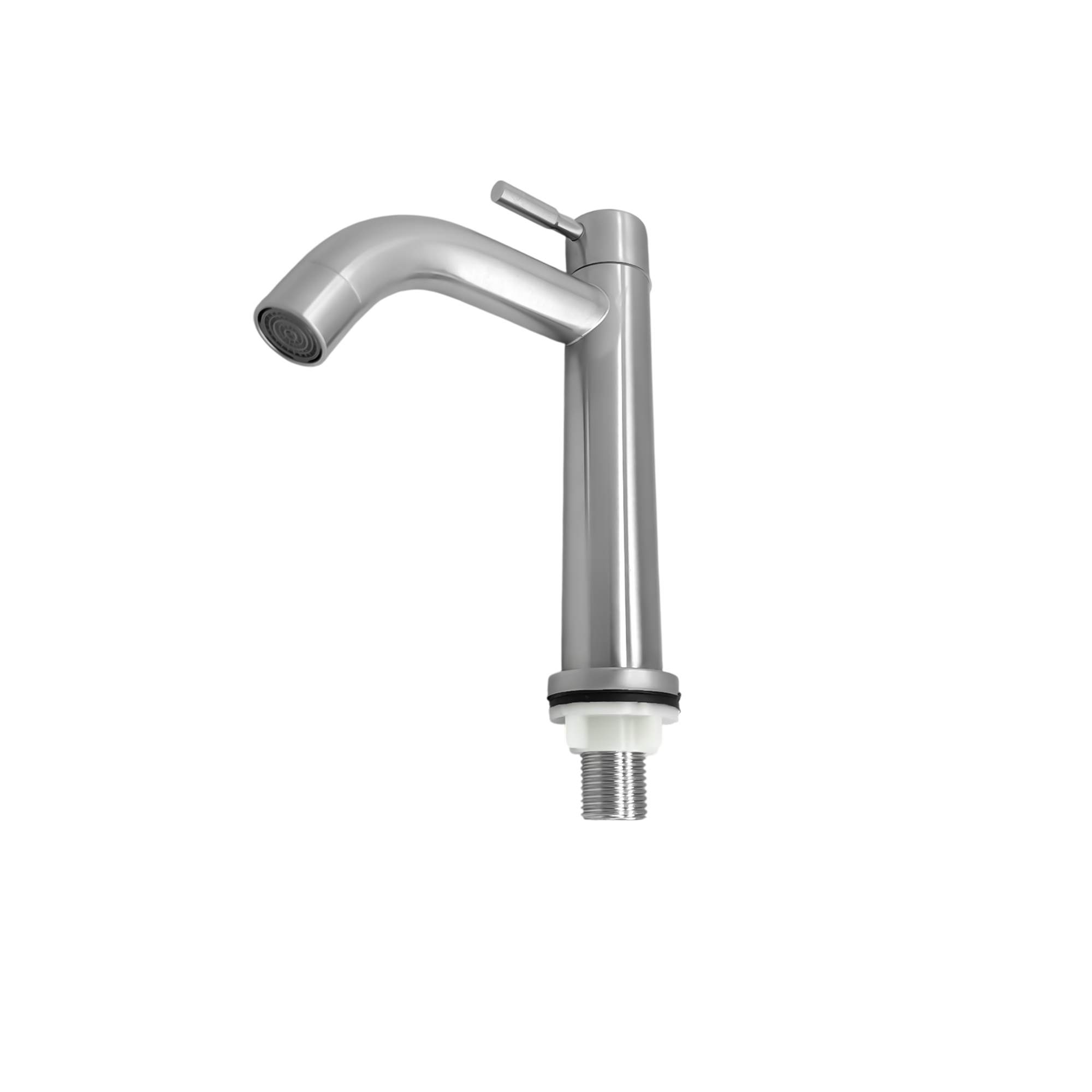 Grifería Lavamanos Baja Acero Inox 304 Pico Curvo