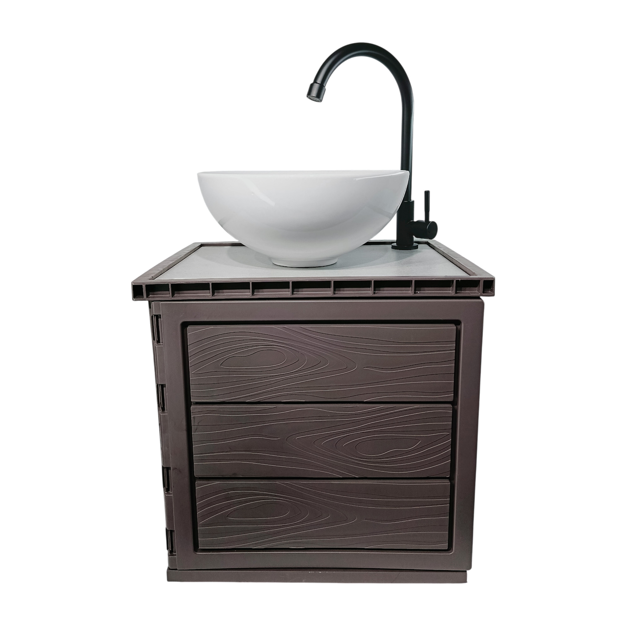 Kit Mueble PVC + Lavamanos + Grifería C1154