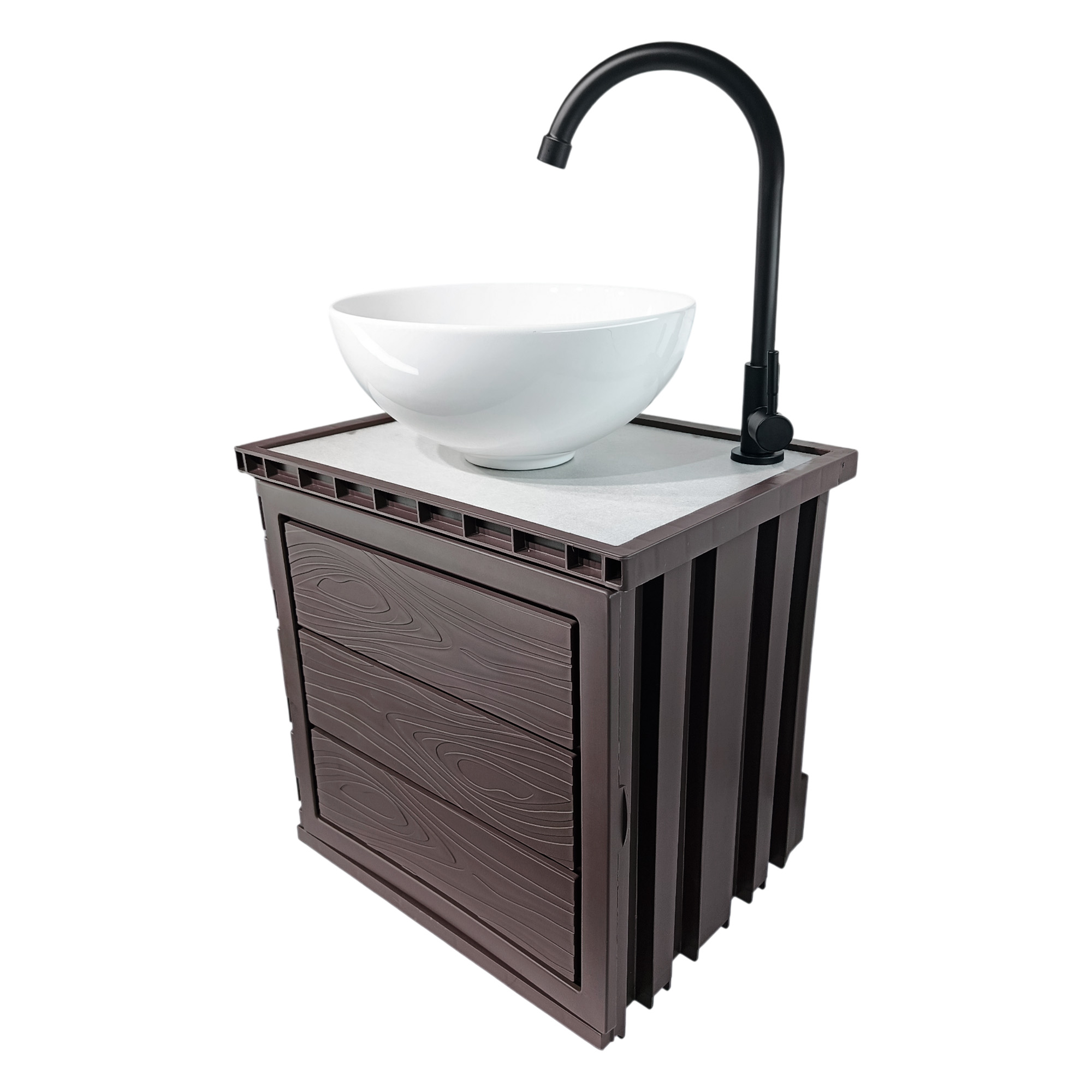 Kit Mueble PVC + Lavamanos + Grifería C1154