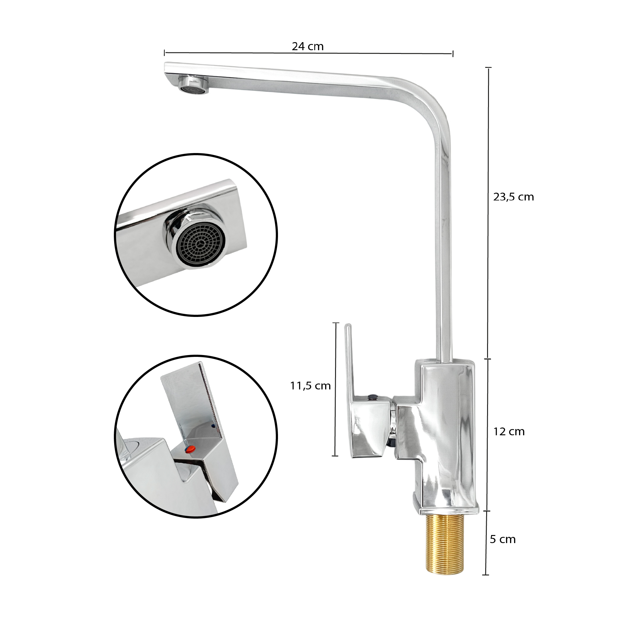 Griferia Lavaplatos Mezclador Monomando