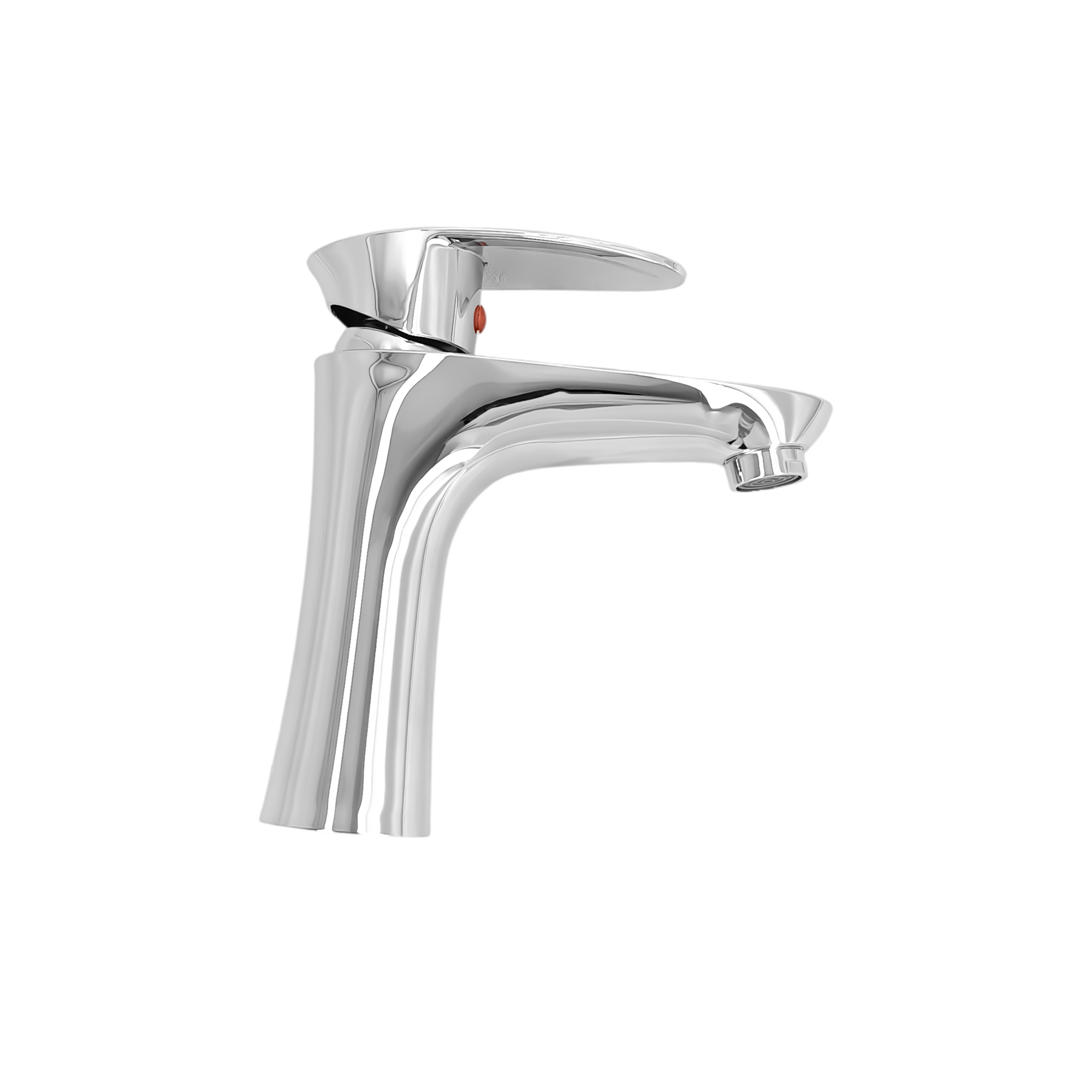 Griferia Lavamanos Baja Brillante Manija Tipo Hoja